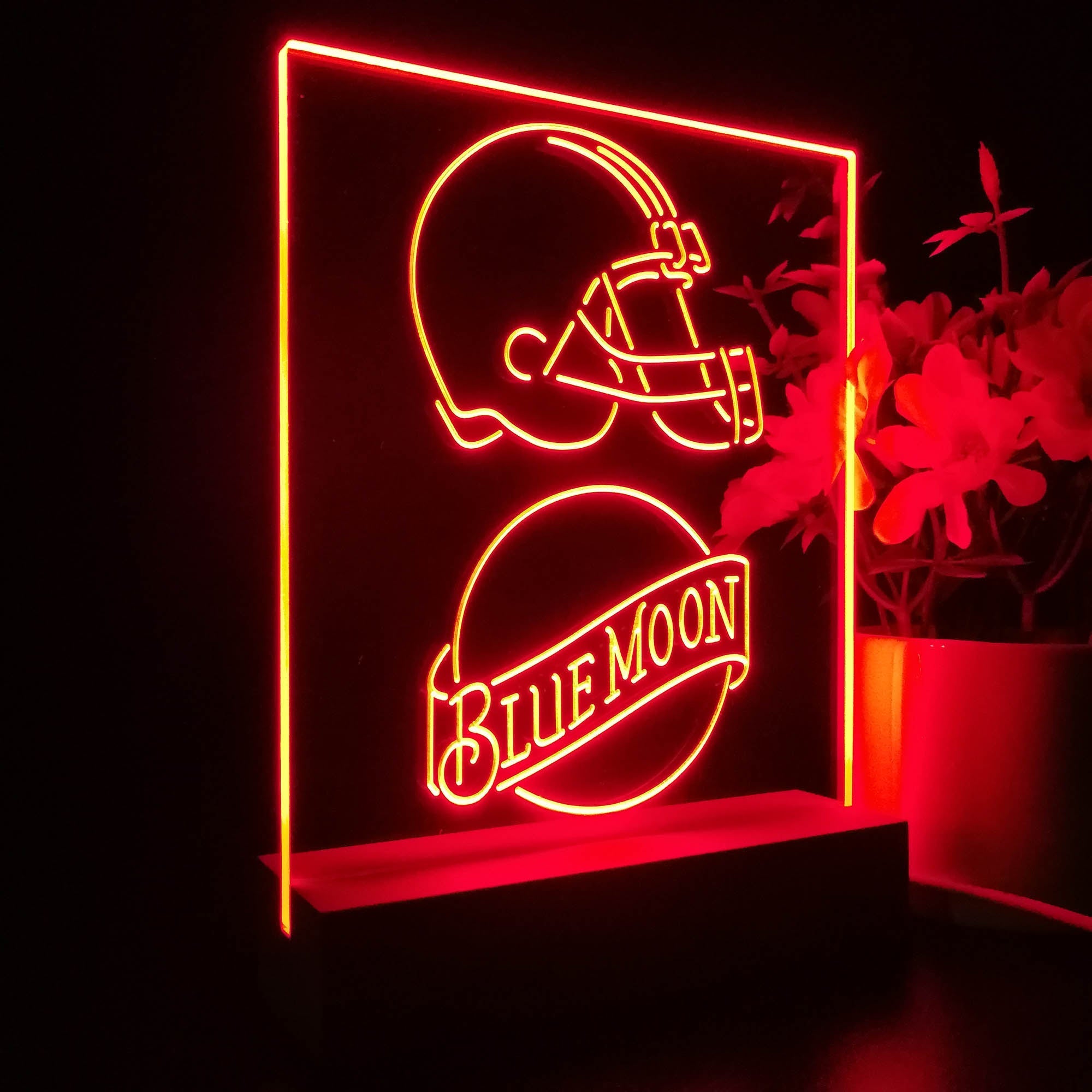 Cleveland Browns Blue Moon Led Light Sign Pub Bar Lamp