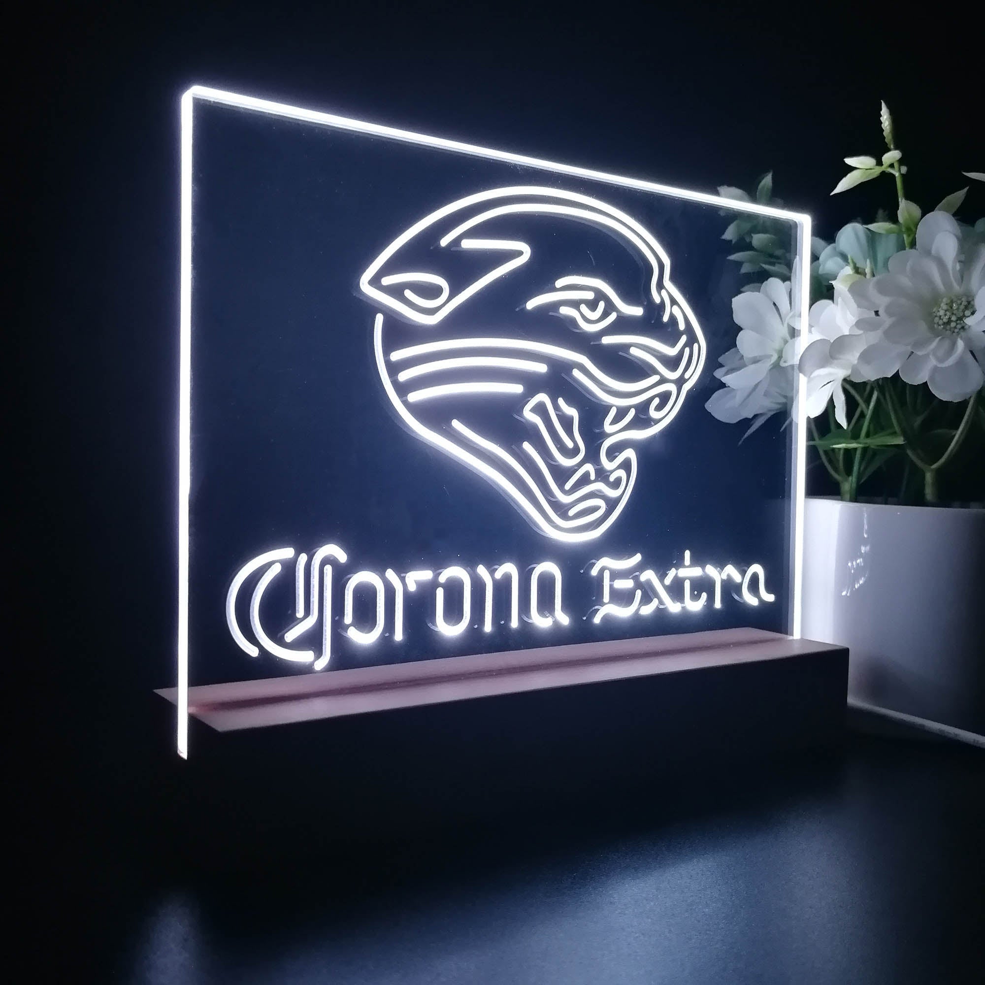 Corona Extra Bar Jacksonville Jaguars Est. 1995 Night Light Pub Bar Lamp