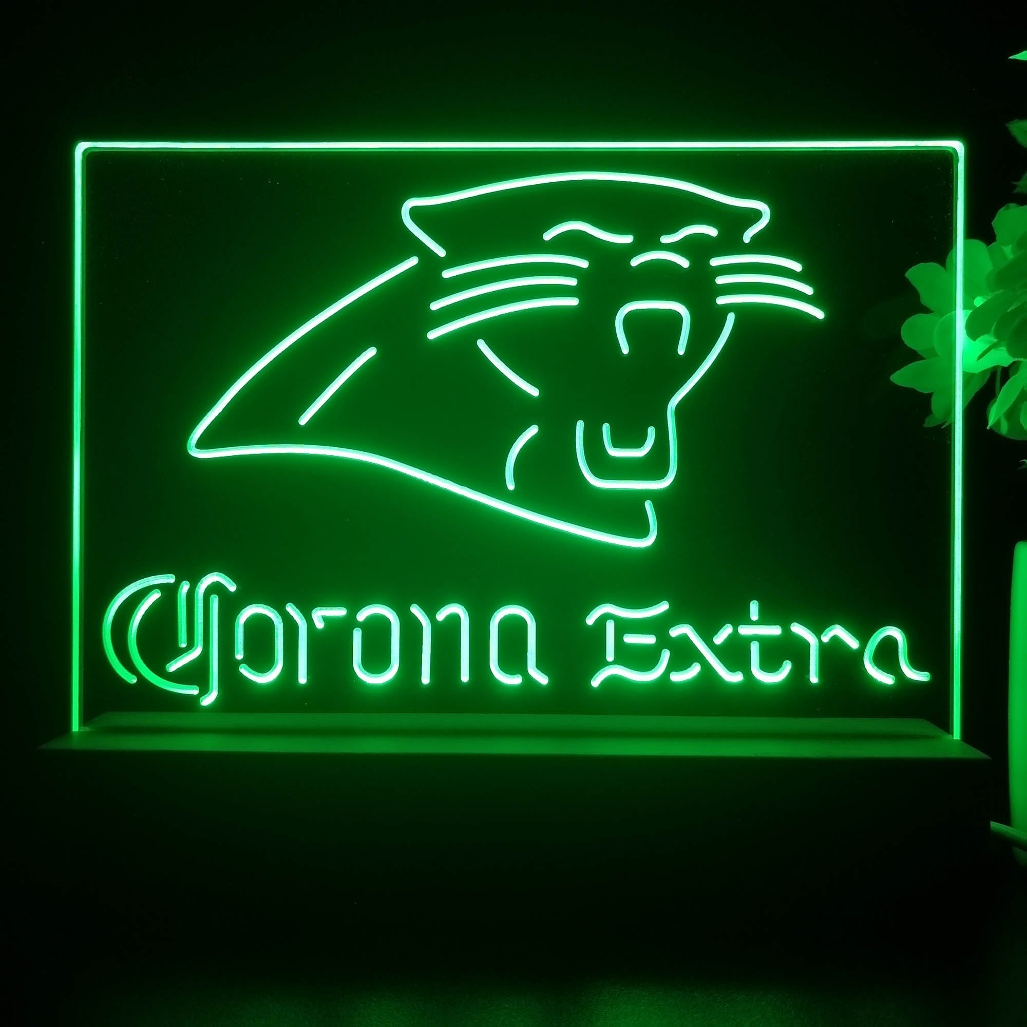 Corona Extra Bar Carolina Panthers Est. 1995 Night Light Pub Bar Lamp