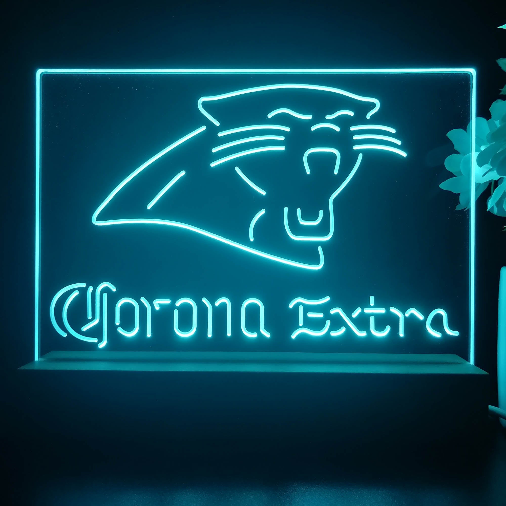 Corona Extra Bar Carolina Panthers Est. 1995 Night Light Pub Bar Lamp