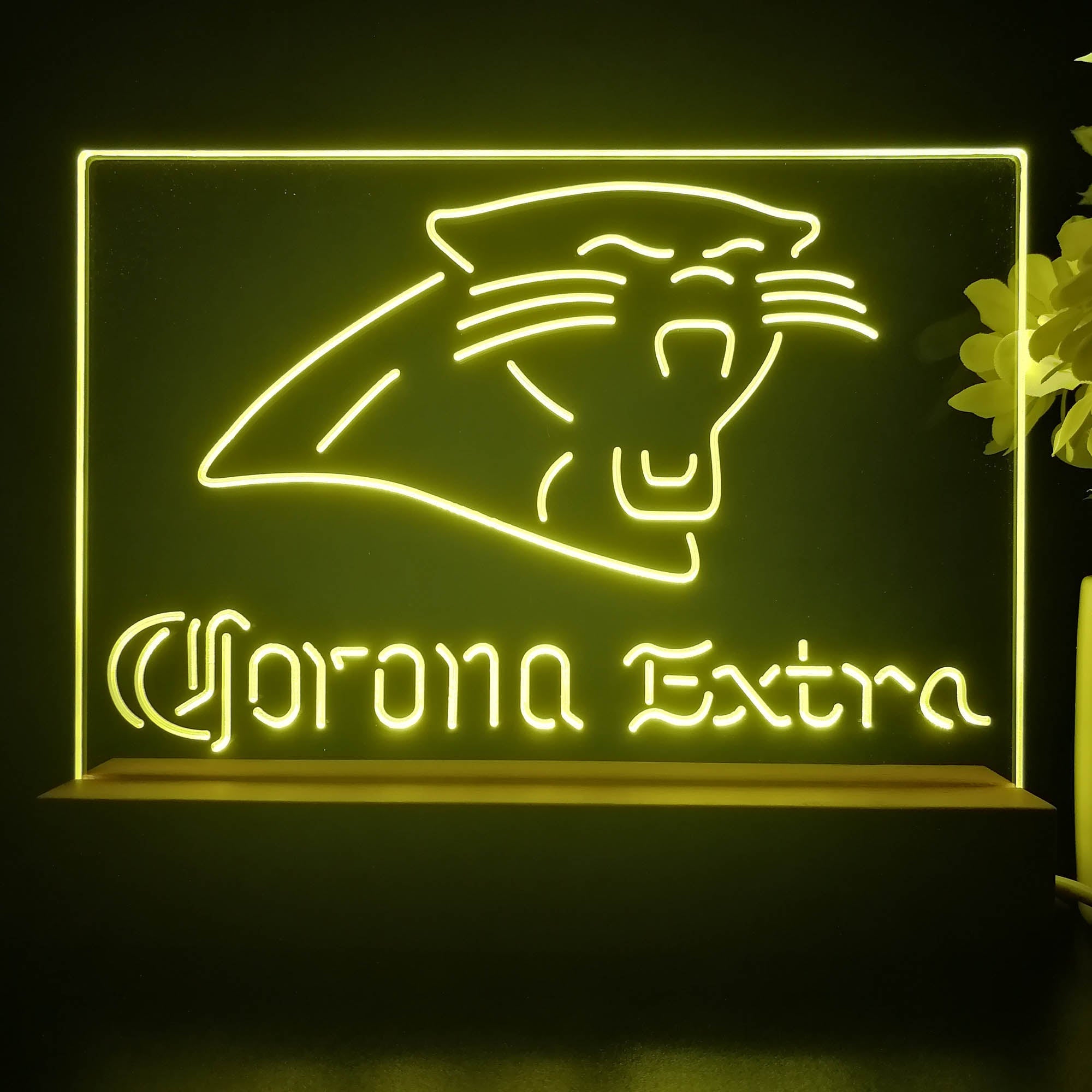 Corona Extra Bar Carolina Panthers Est. 1995 Night Light Pub Bar Lamp