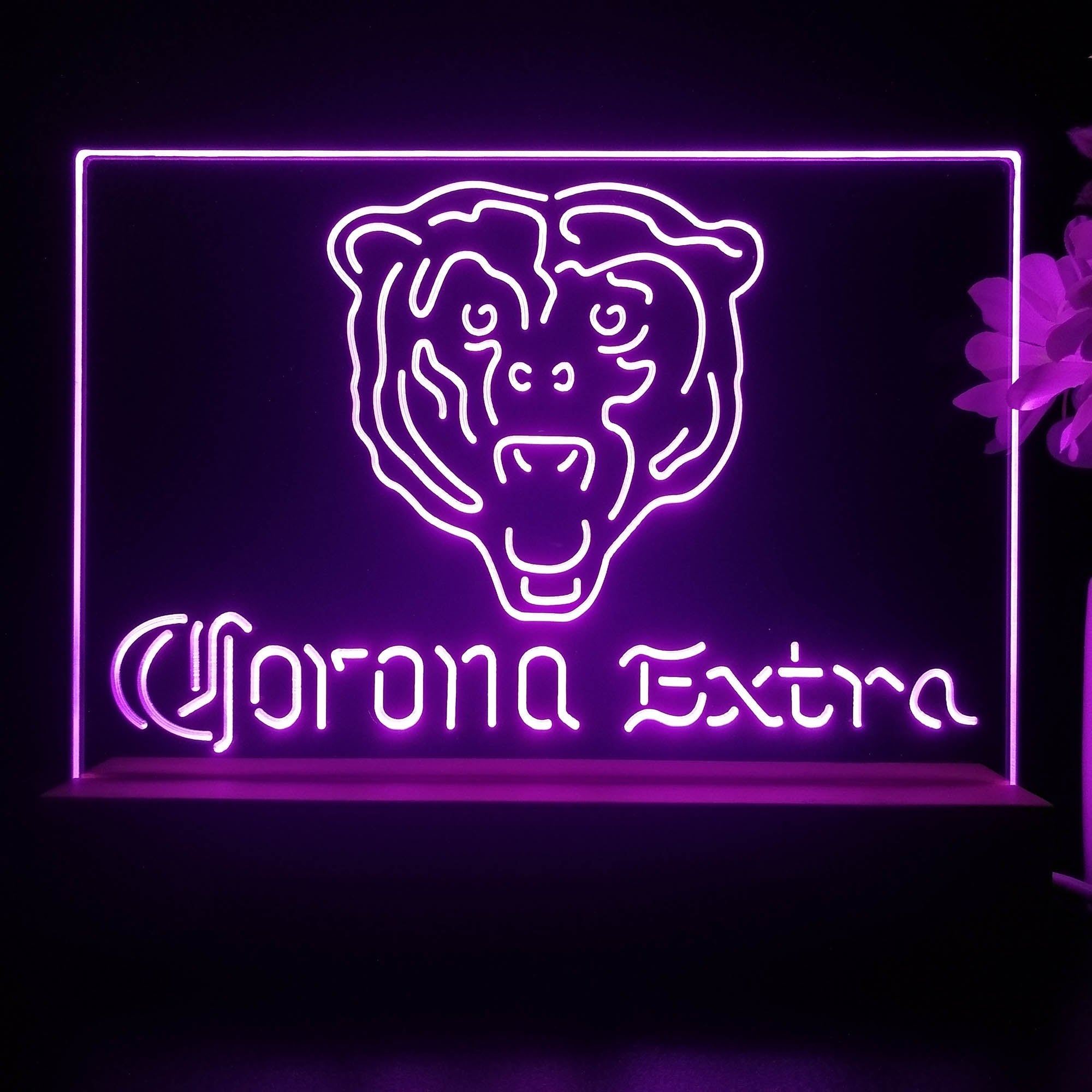 Corona Extra Bar Chicago Bears Est. 1920 Night Light Pub Bar Lamp