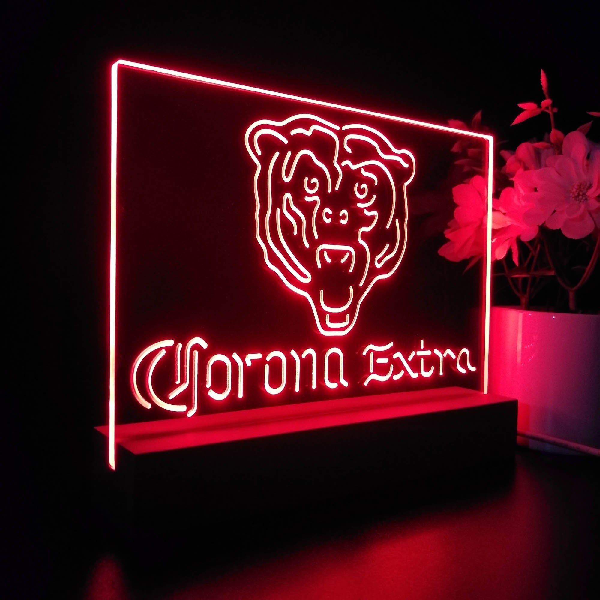 Corona Extra Bar Chicago Bears Est. 1920 Night Light Pub Bar Lamp