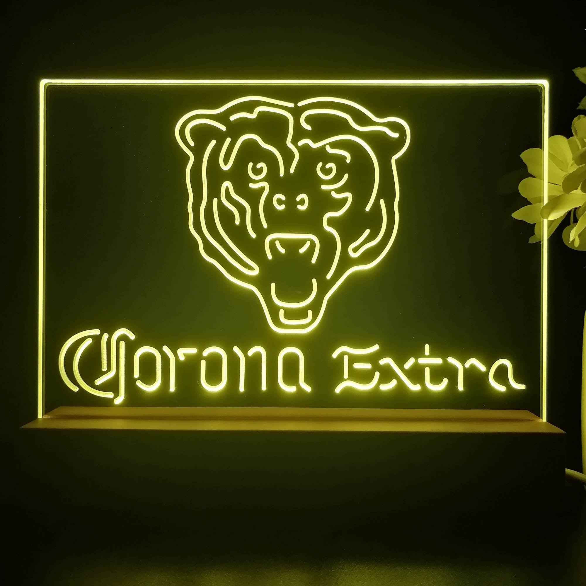 Corona Extra Bar Chicago Bears Est. 1920 Night Light Pub Bar Lamp