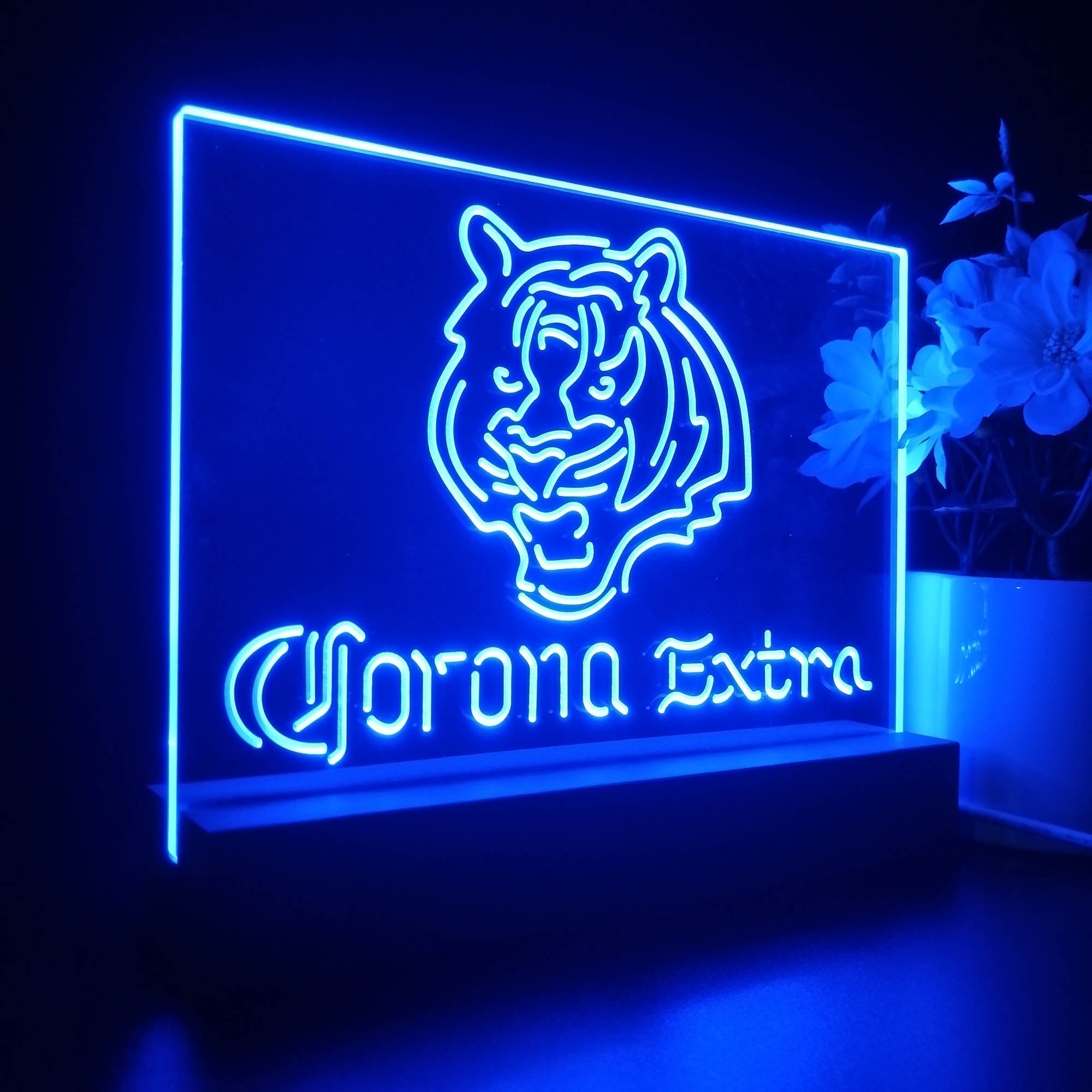 Corona Extra Bar Cincinnati Bengals Est. 1968 Night Light Pub Bar Lamp