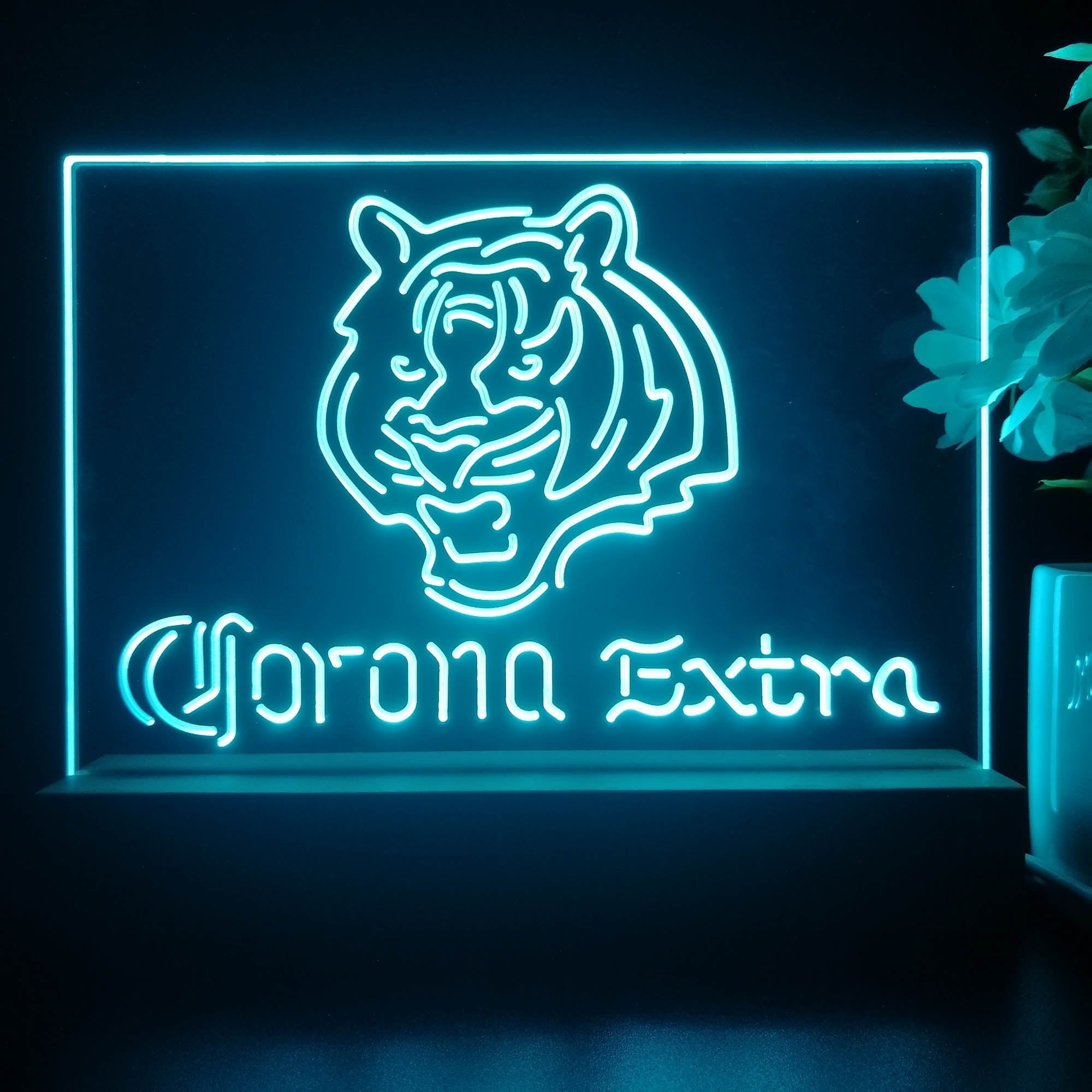 Corona Extra Bar Cincinnati Bengals Est. 1968 Night Light Pub Bar Lamp