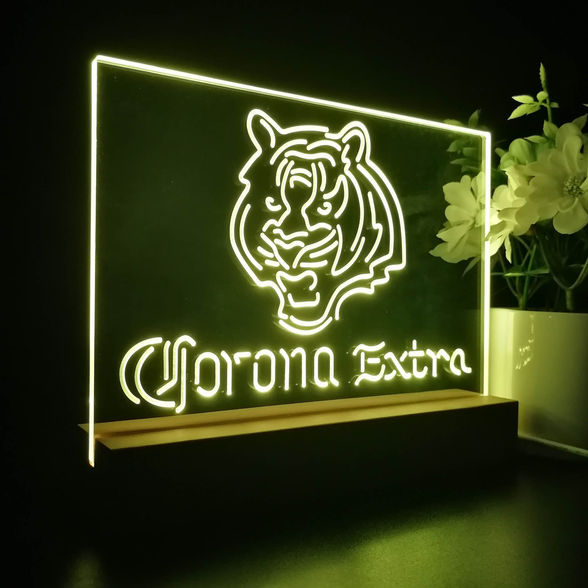 Corona Extra Bar Cincinnati Bengals Est. 1968 Night Light Pub Bar Lamp