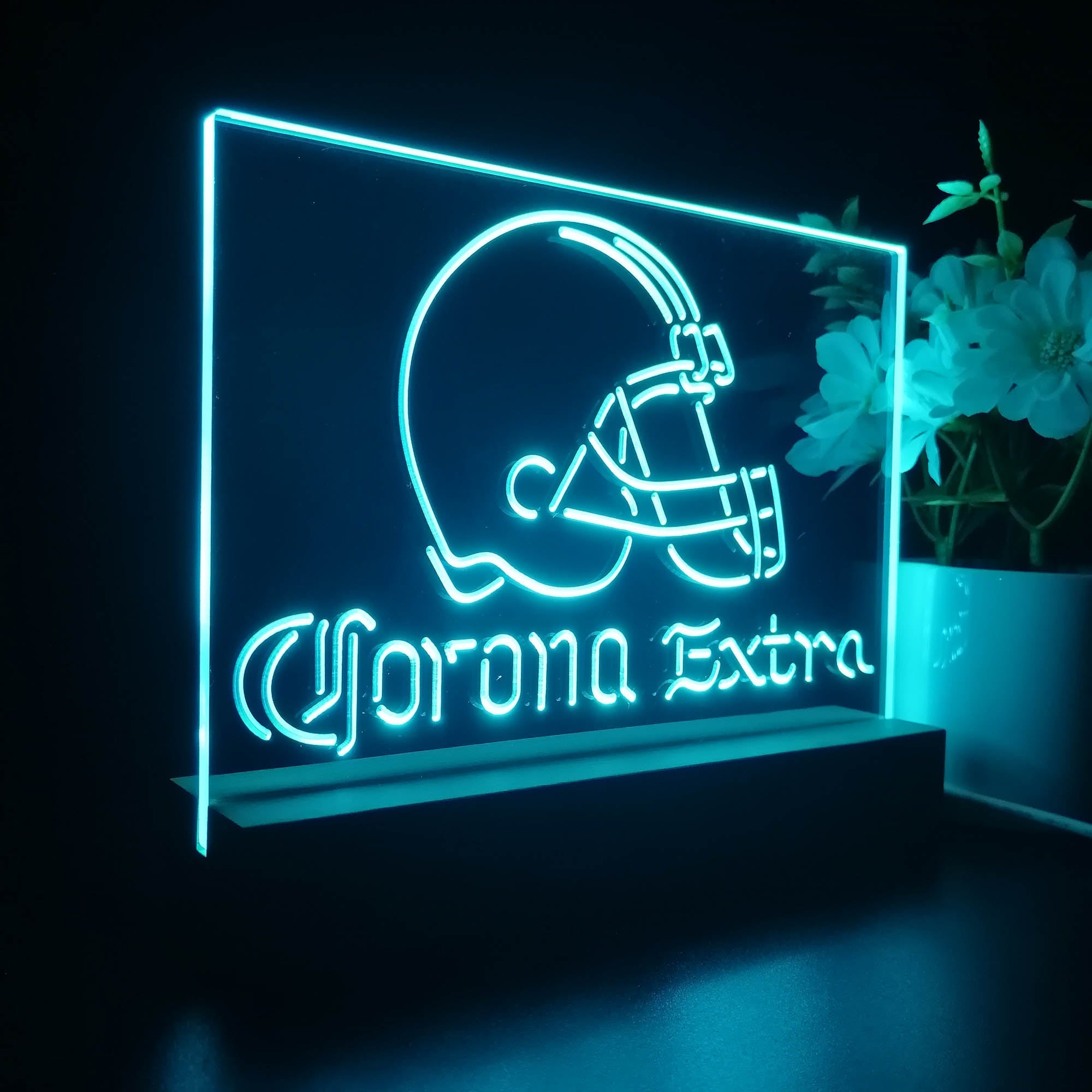 Corona Extra Bar Cleveland Browns Est. 1946 Night Light Pub Bar Lamp