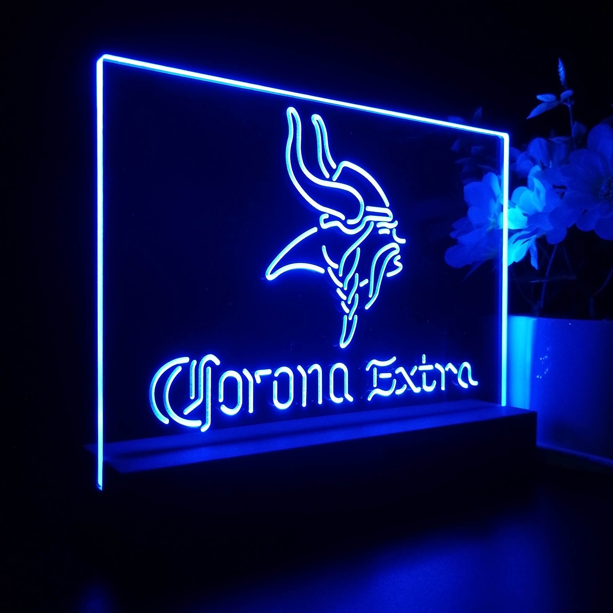 Corona Extra Bar Minnesota Vikings Est. 1961 Night Light Pub Bar Lamp