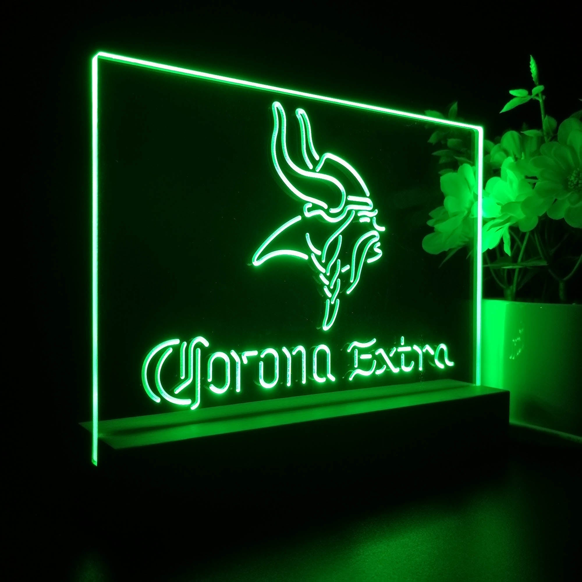 Corona Extra Bar Minnesota Vikings Est. 1961 Night Light Pub Bar Lamp