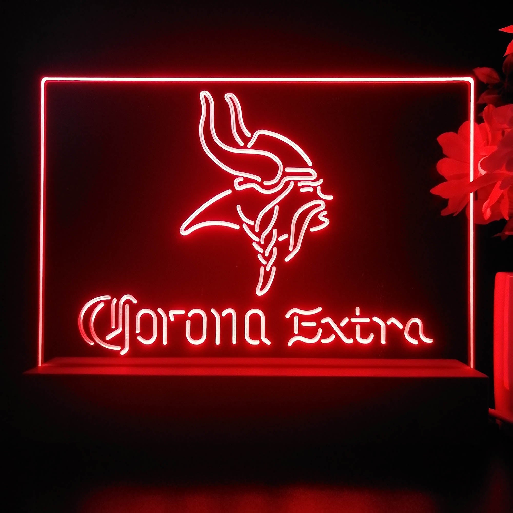 Corona Extra Bar Minnesota Vikings Est. 1961 Night Light Pub Bar Lamp