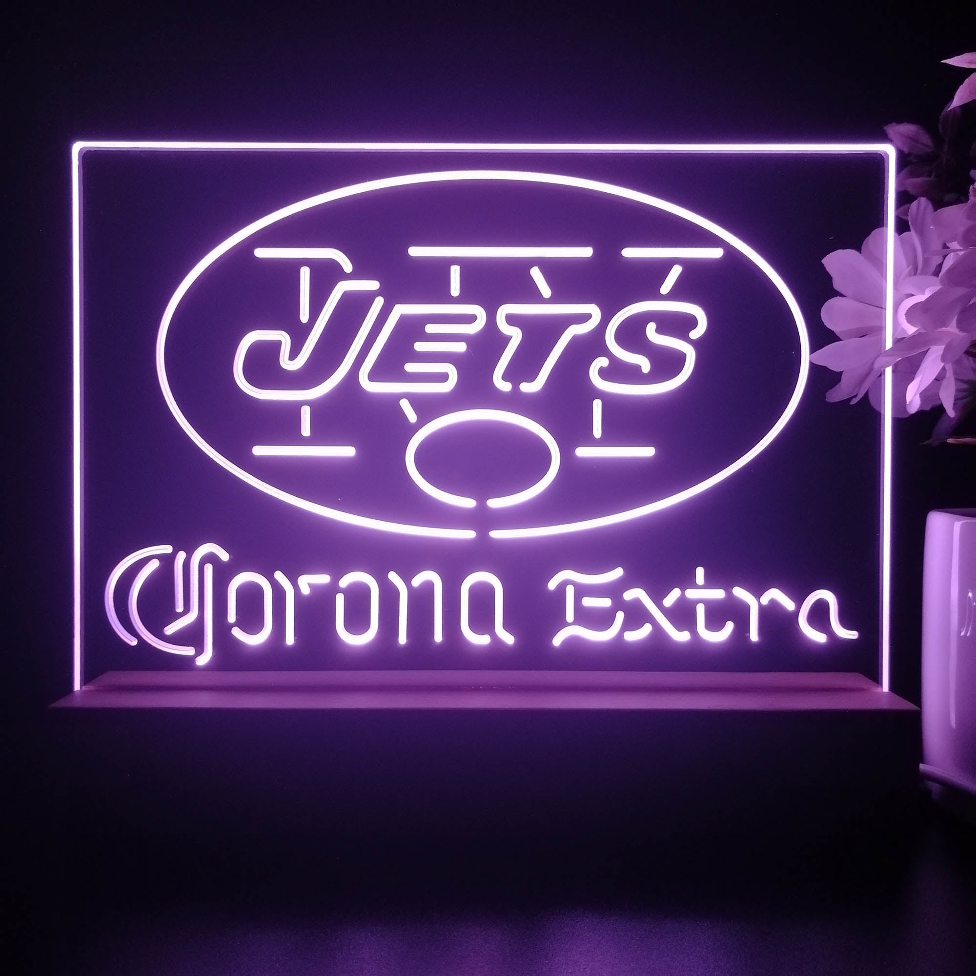 Corona Extra Bar New York Jets Est. 1960 Night Light Pub Bar Lamp