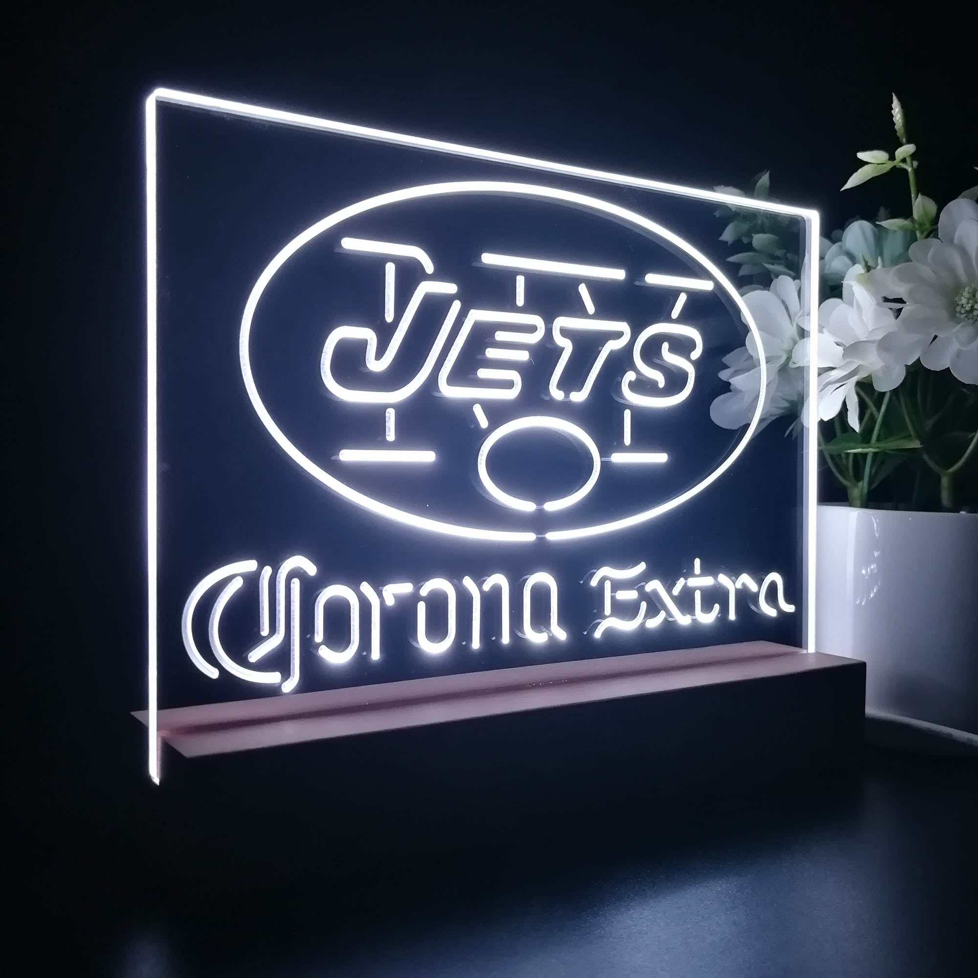 Corona Extra Bar New York Jets Est. 1960 Night Light Pub Bar Lamp