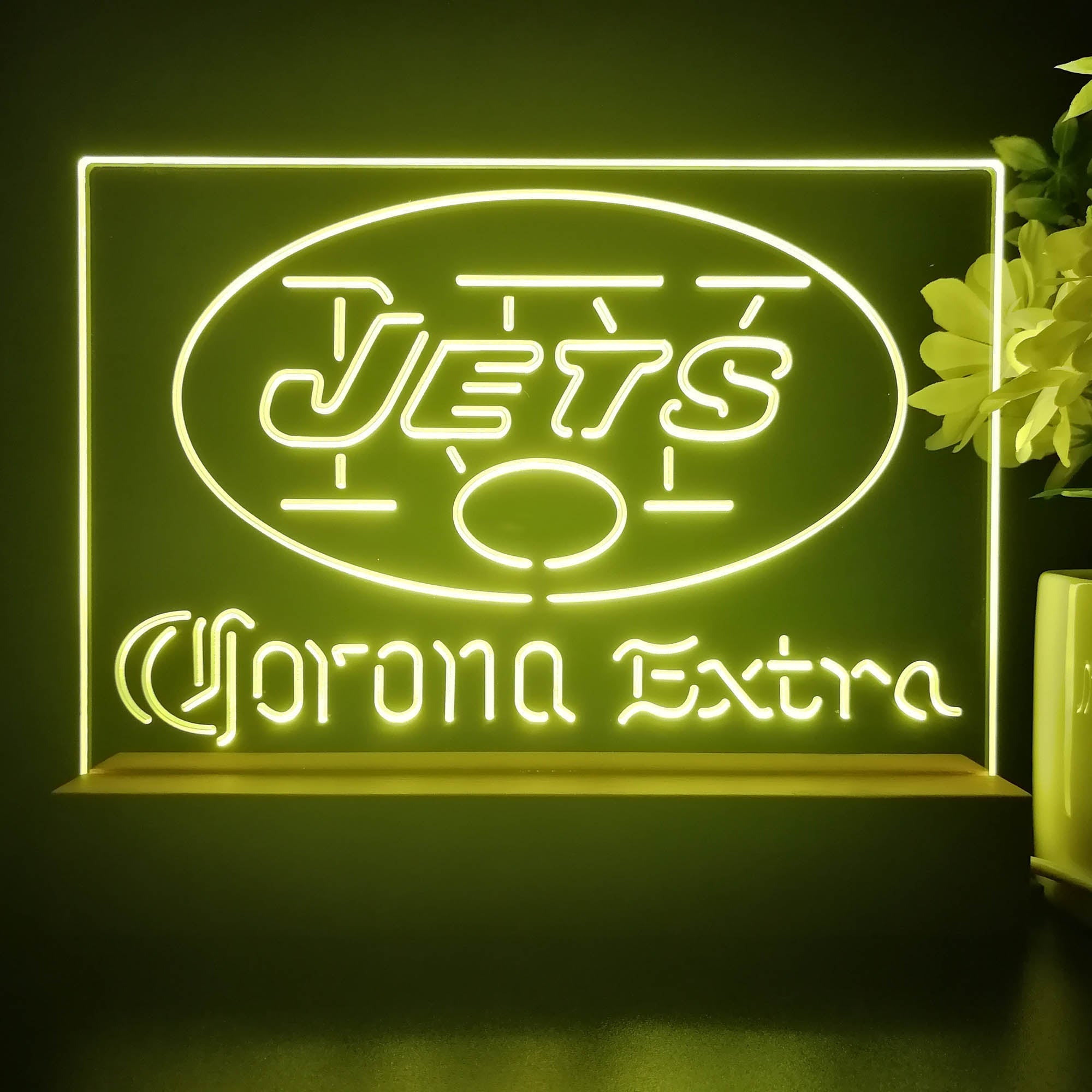 Corona Extra Bar New York Jets Est. 1960 Night Light Pub Bar Lamp