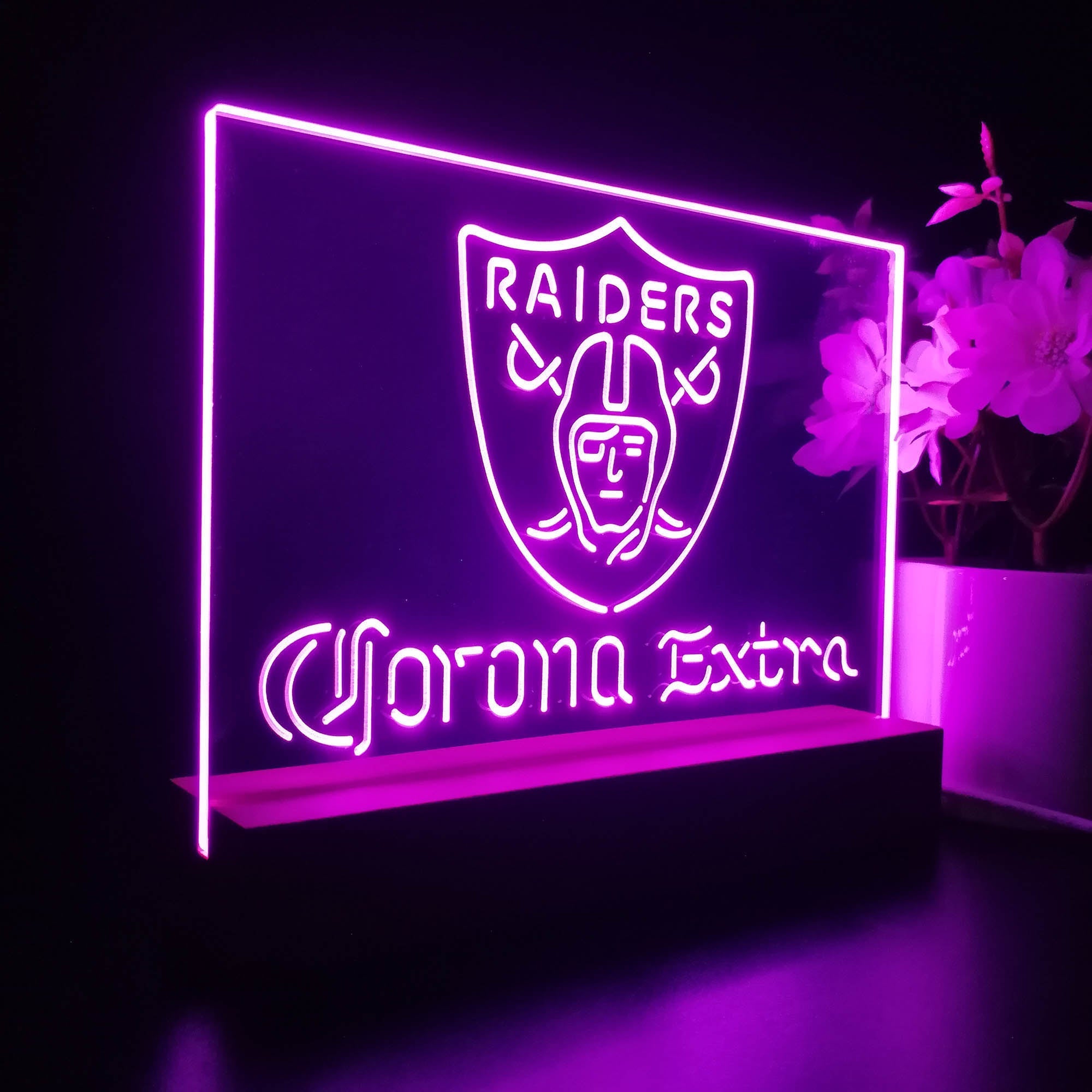 Corona Extra Bar Las Vegas Raiders Night Light Pub Bar Lamp