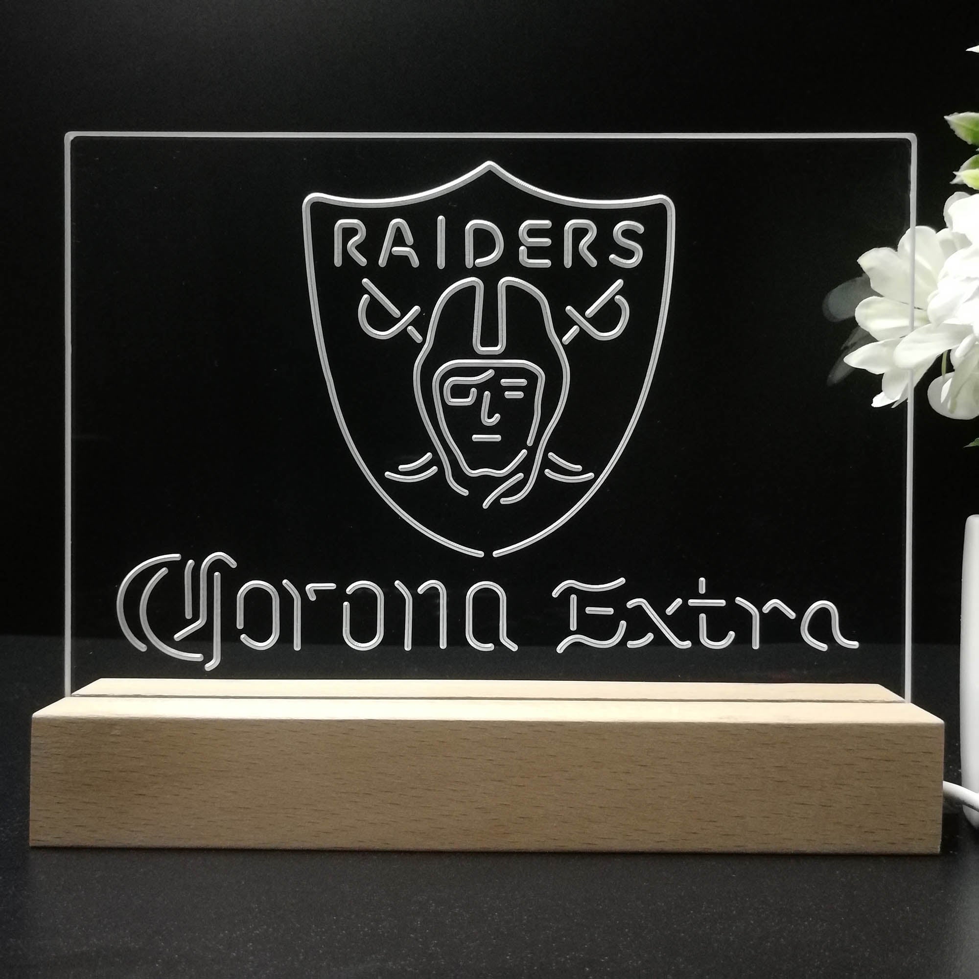 Corona Extra Bar Las Vegas Raiders Night Light Pub Bar Lamp