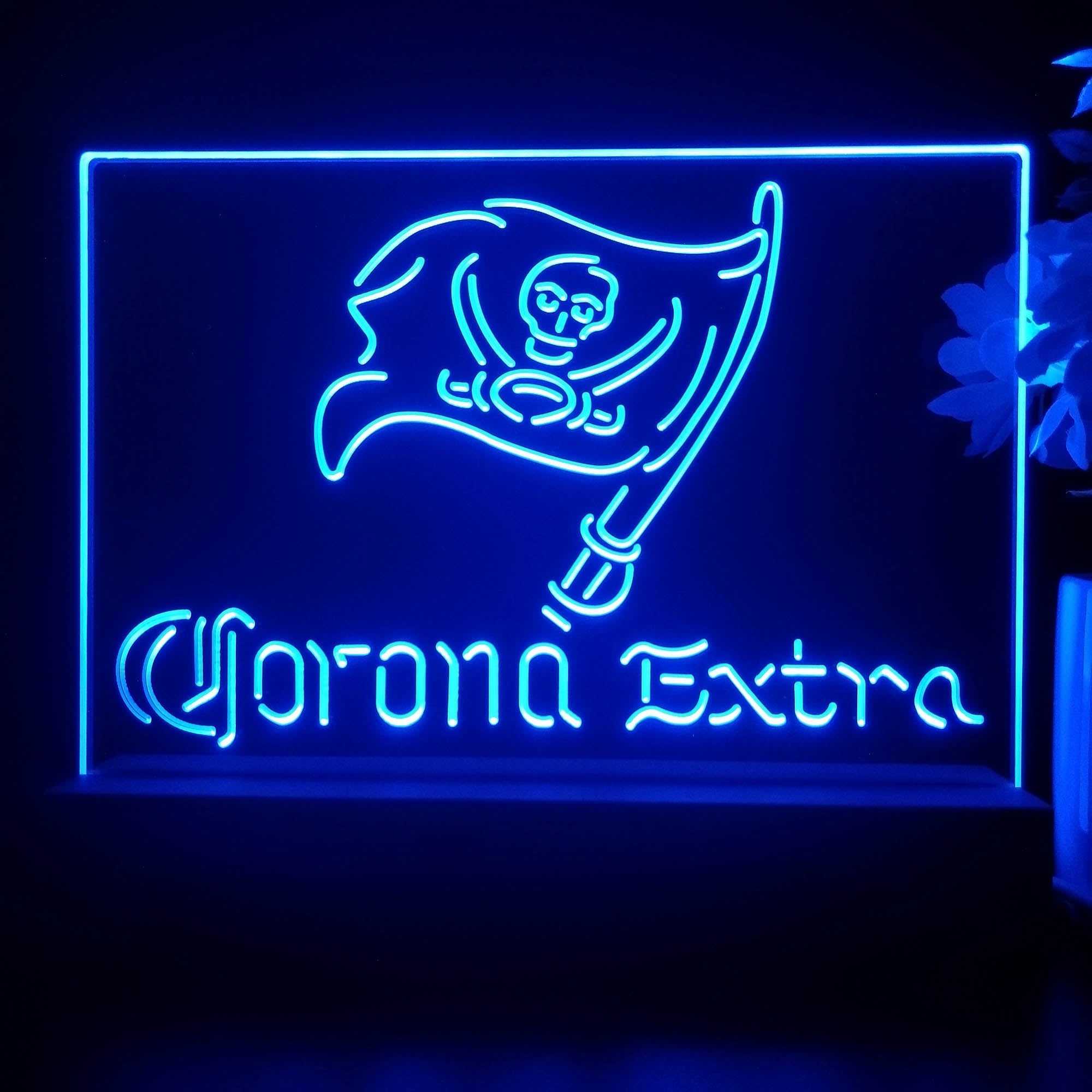 Corona Extra Bar Tampa Bay Buccaneers Est. 1976 Night Light Pub Bar Lamp