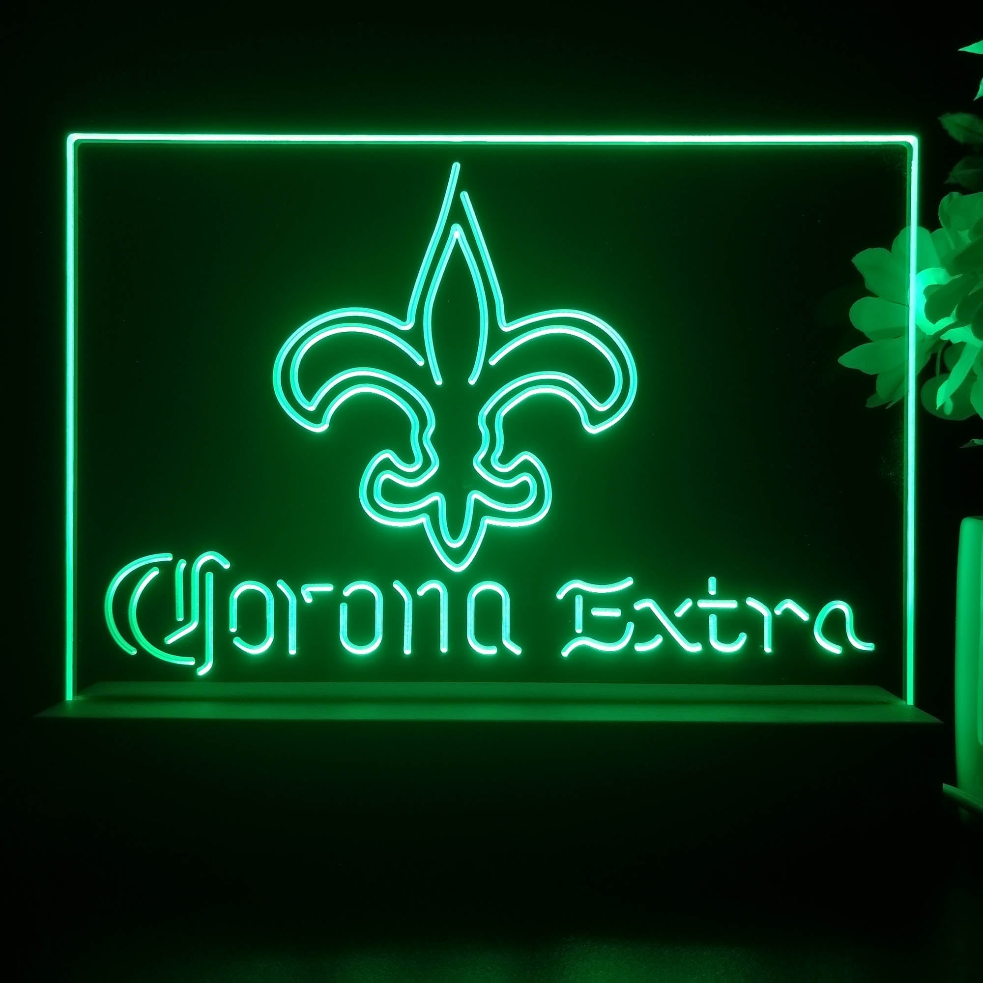 Corona Extra Bar New Orleans Saints Est. 1967 Night Light Pub Bar Lamp