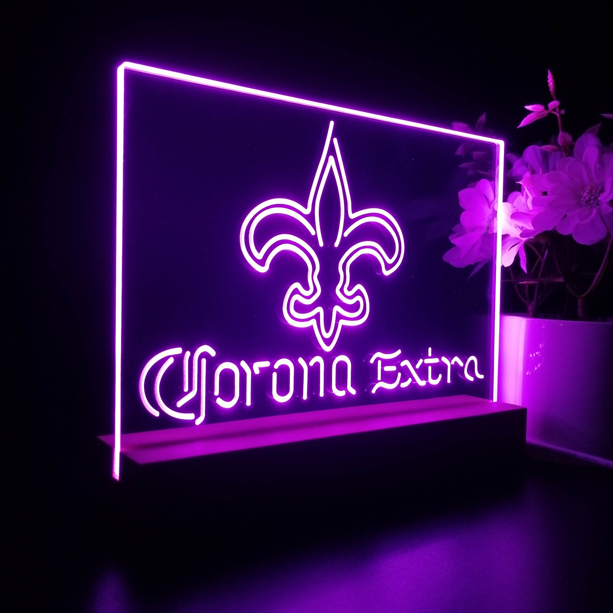 Corona Extra Bar New Orleans Saints Est. 1967 Night Light Pub Bar Lamp