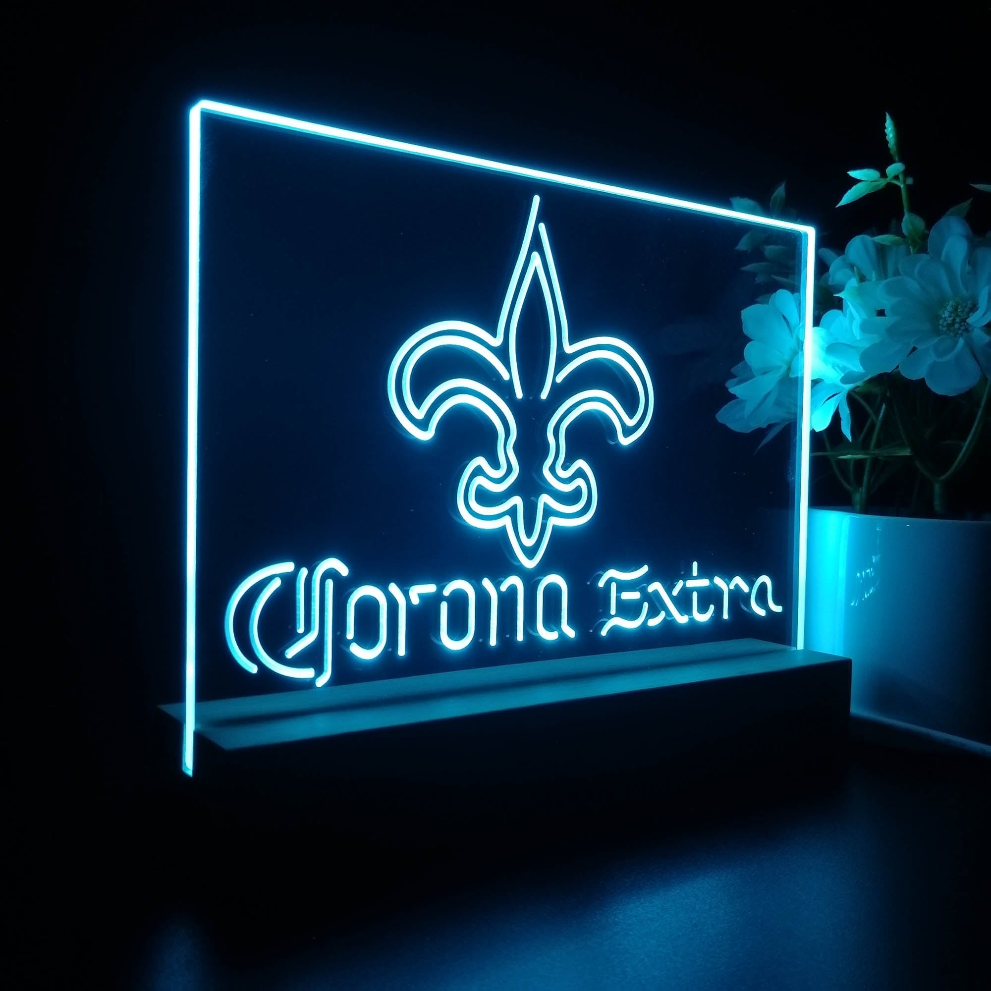 Corona Extra Bar New Orleans Saints Est. 1967 Night Light Pub Bar Lamp