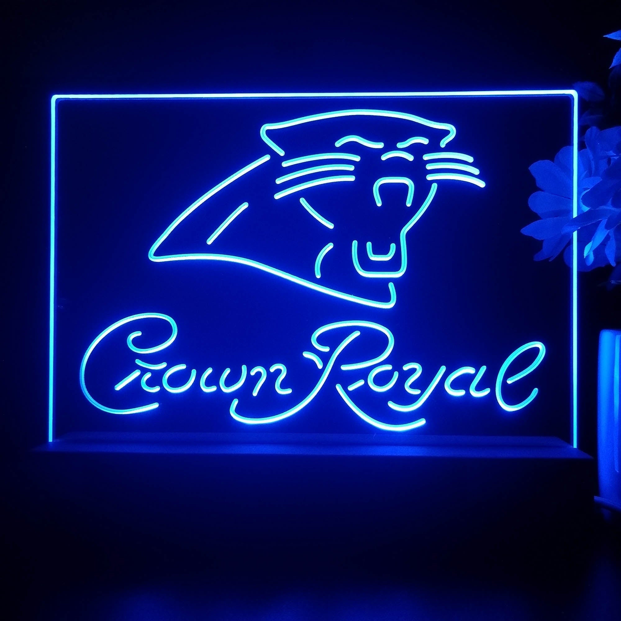 Crown Royal Bar Carolina Panthers Est. 1995 Night Light Pub Bar Lamp