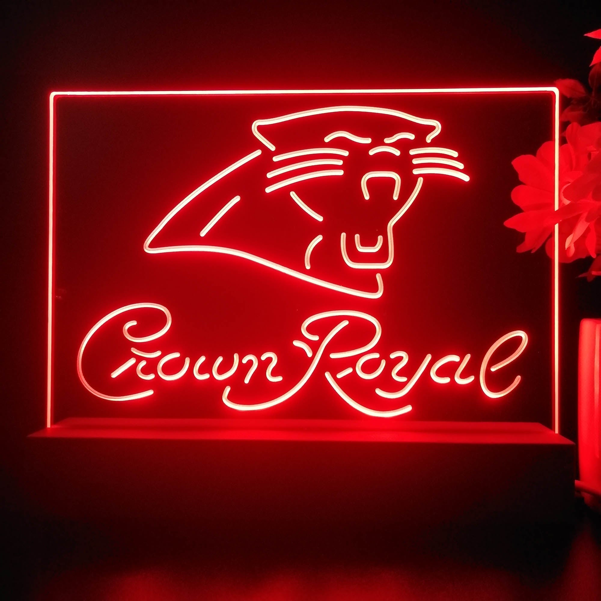 Crown Royal Bar Carolina Panthers Est. 1995 Night Light Pub Bar Lamp