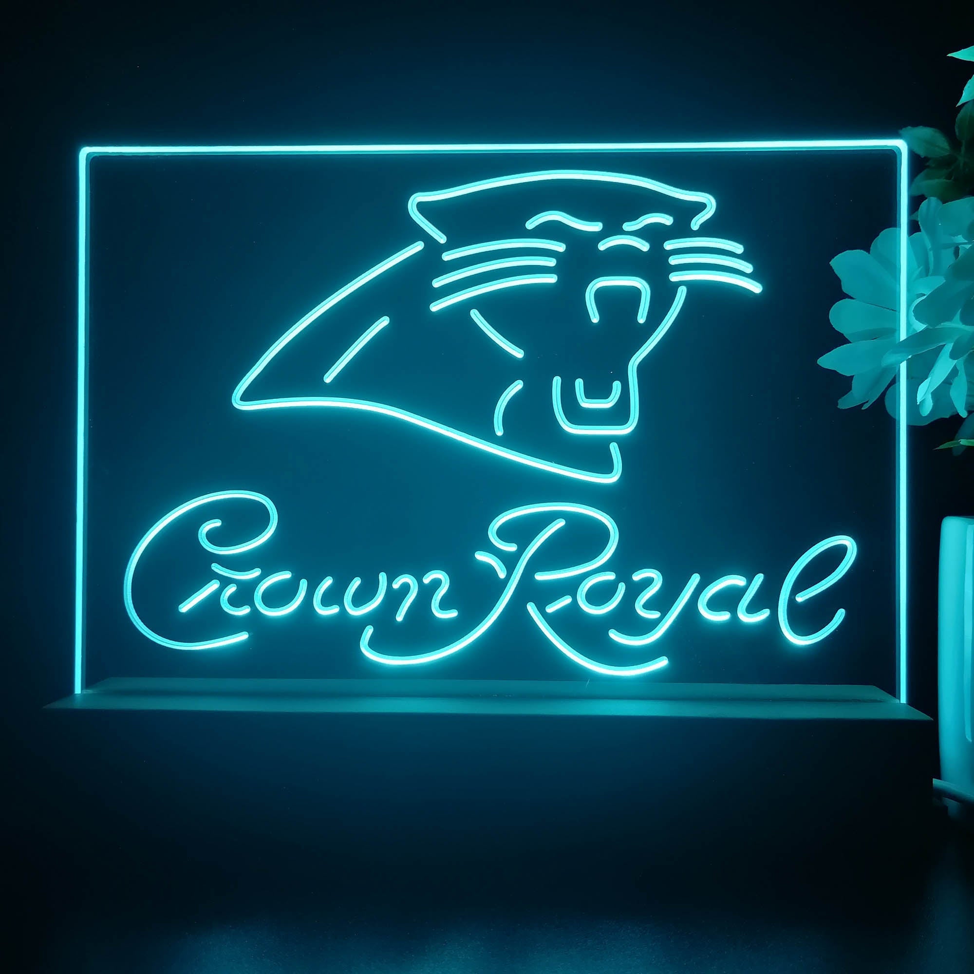 Crown Royal Bar Carolina Panthers Est. 1995 Night Light Pub Bar Lamp