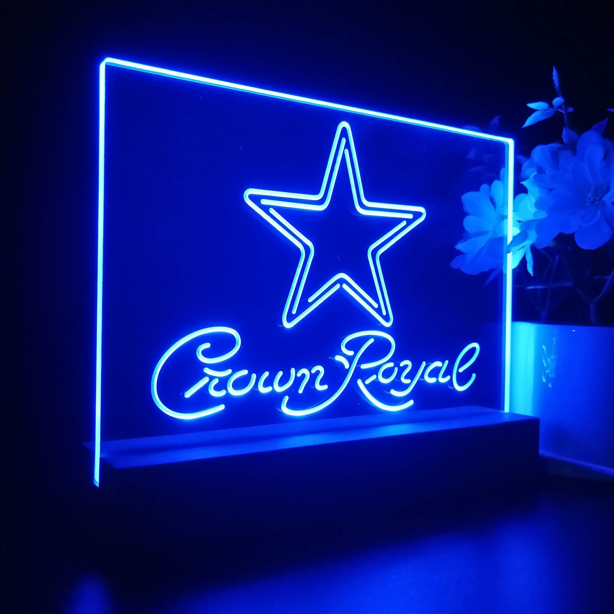 Crown Royal Bar Dallas Cowboys Est. 1960 Night Light Pub Bar Lamp