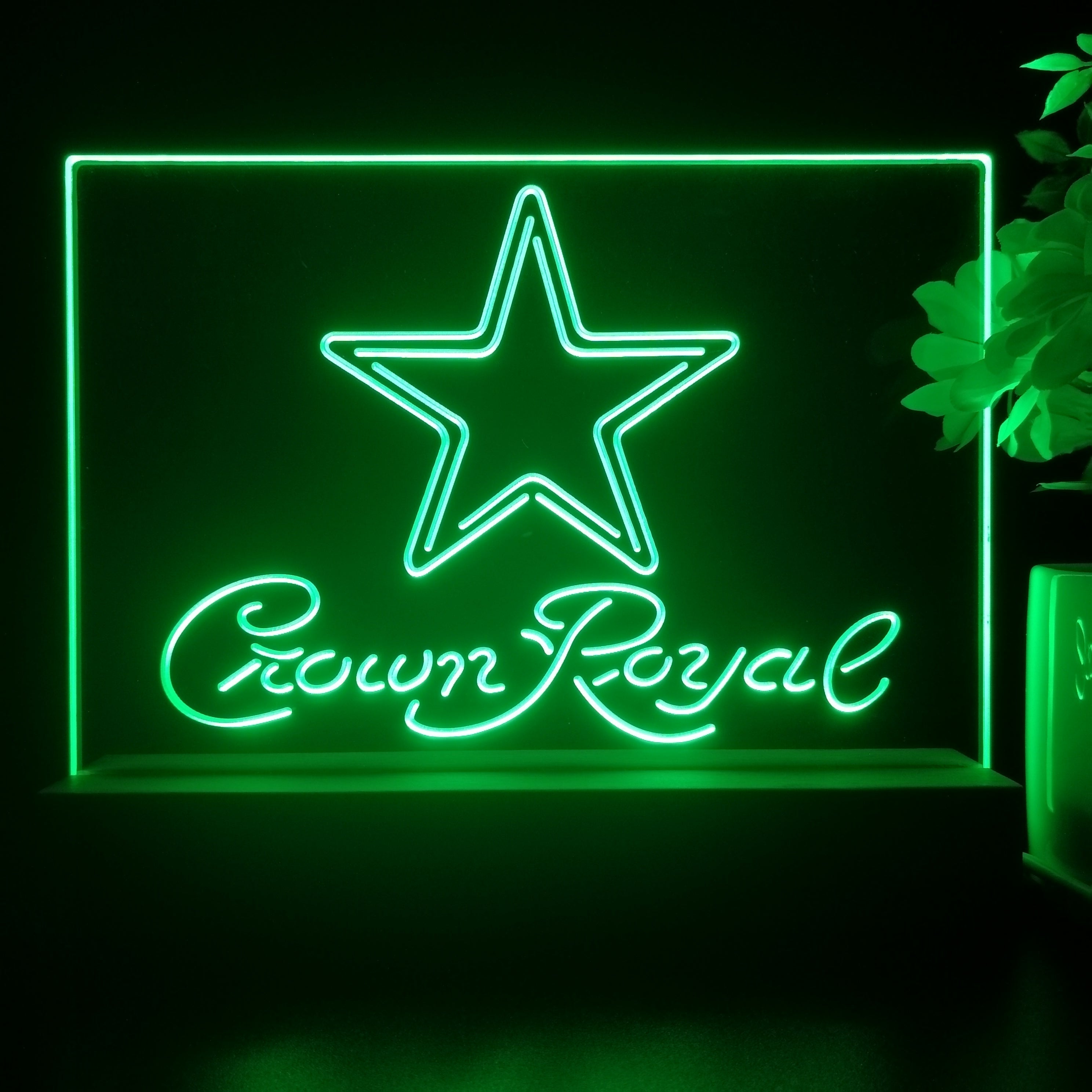 Crown Royal Bar Dallas Cowboys Est. 1960 Night Light Pub Bar Lamp