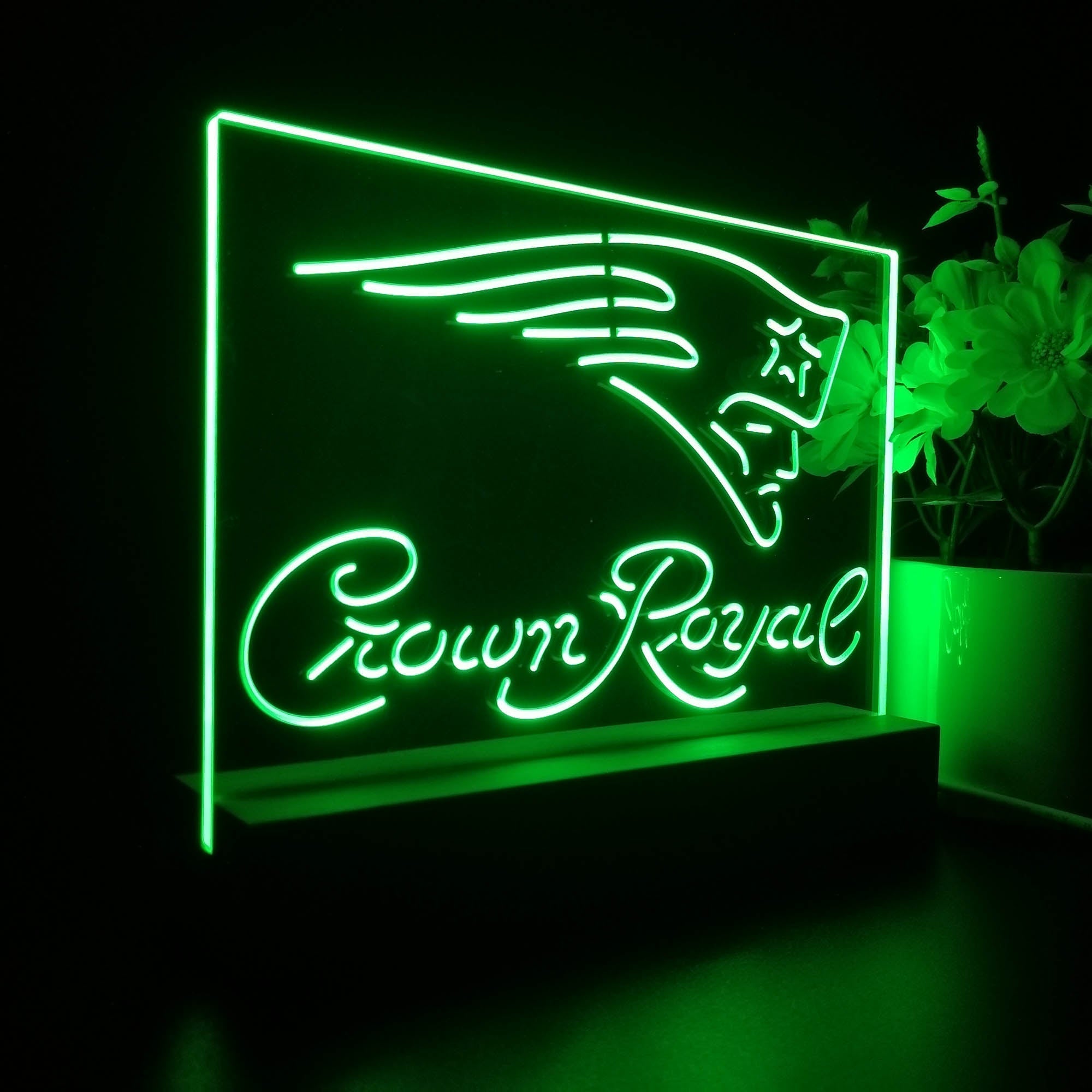 Crown Royal Bar New England Patriots Est. 1960 Night Light Pub Bar Lamp