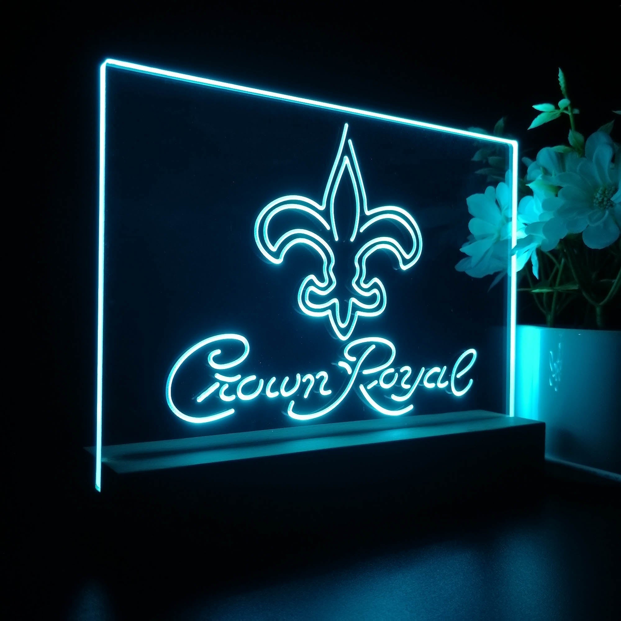 Crown Royal Bar New Orleans Saints Est. 1967 Night Light Pub Bar Lamp