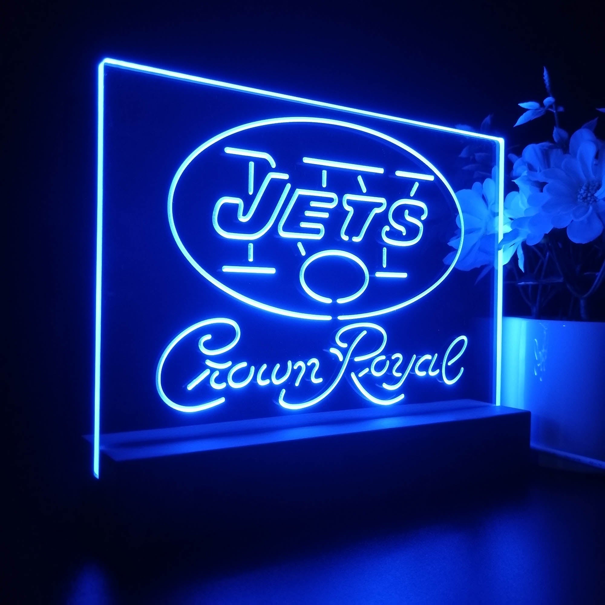 Crown Royal Bar New York Jets Est. 1960 Night Light Pub Bar Lamp