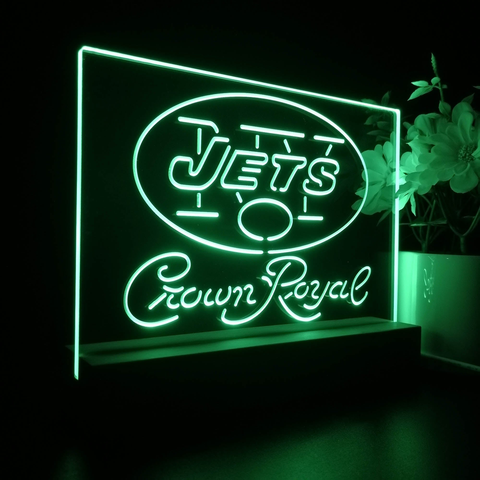 Crown Royal Bar New York Jets Est. 1960 Night Light Pub Bar Lamp