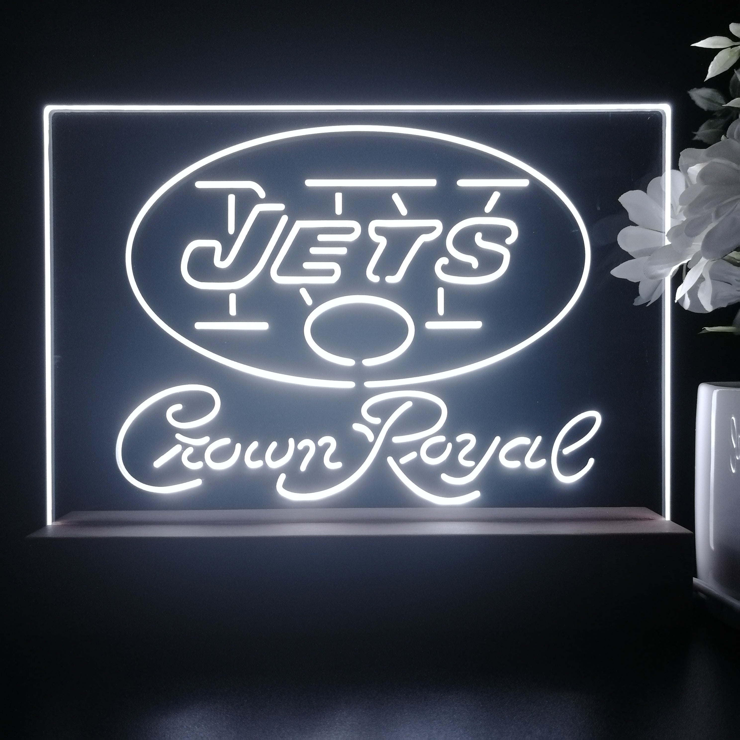 Crown Royal Bar New York Jets Est. 1960 Night Light Pub Bar Lamp