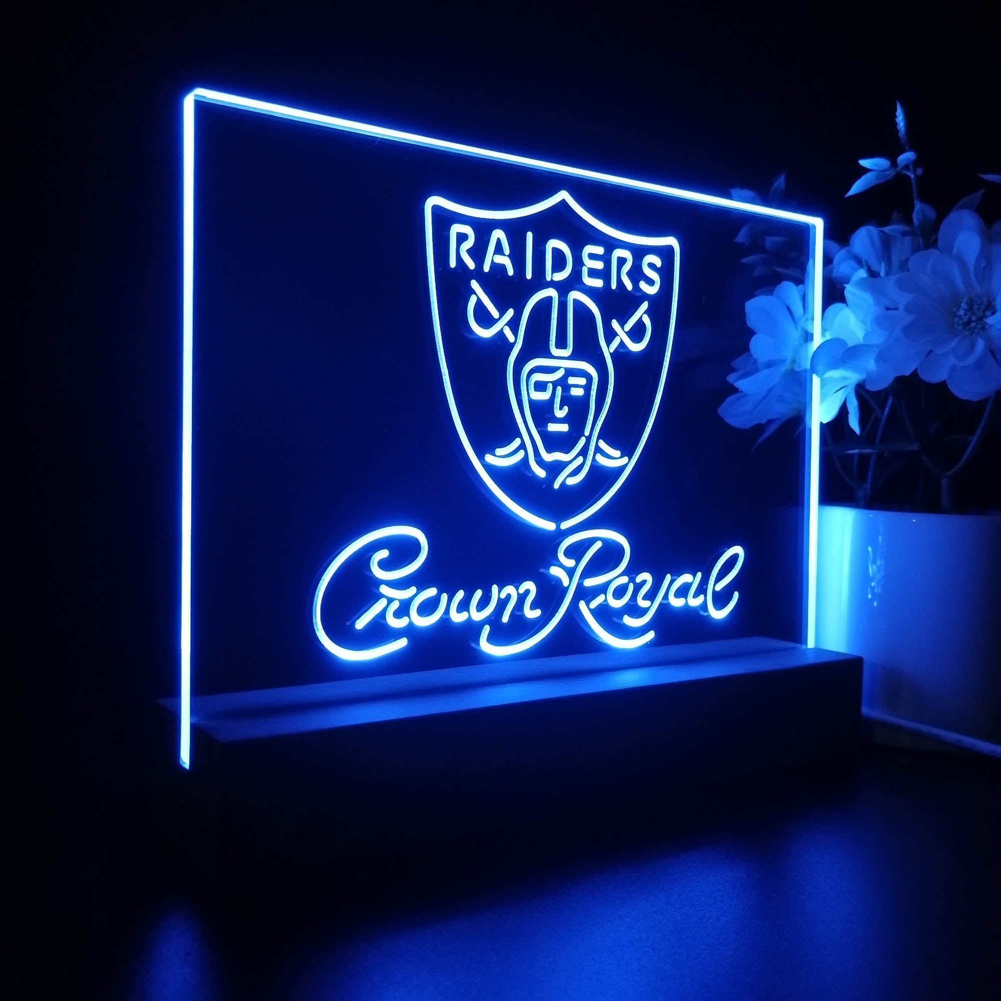 Crown Royal Bar Las Vegas Raiders Night Light Pub Bar Lamp