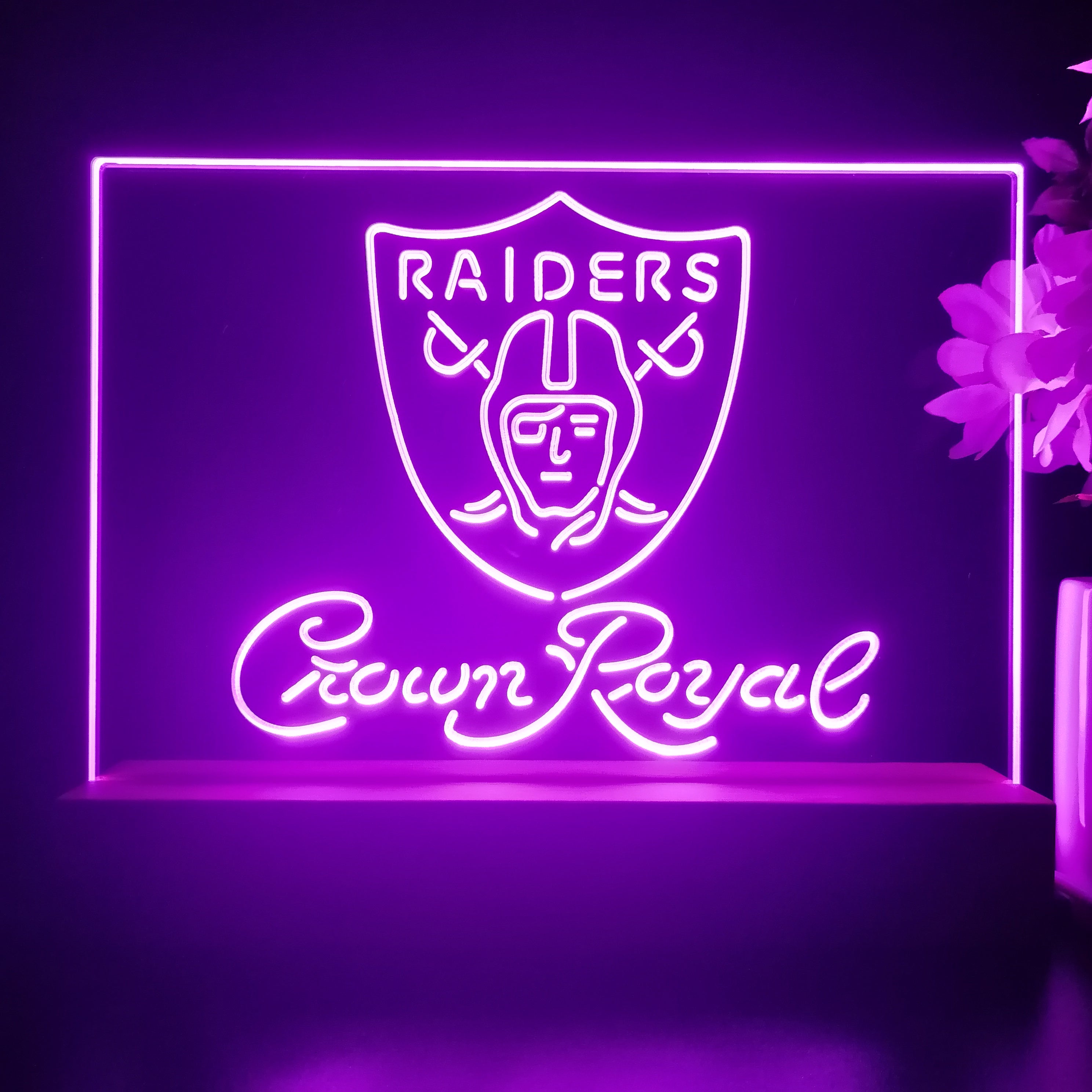 Crown Royal Bar Las Vegas Raiders Night Light Pub Bar Lamp