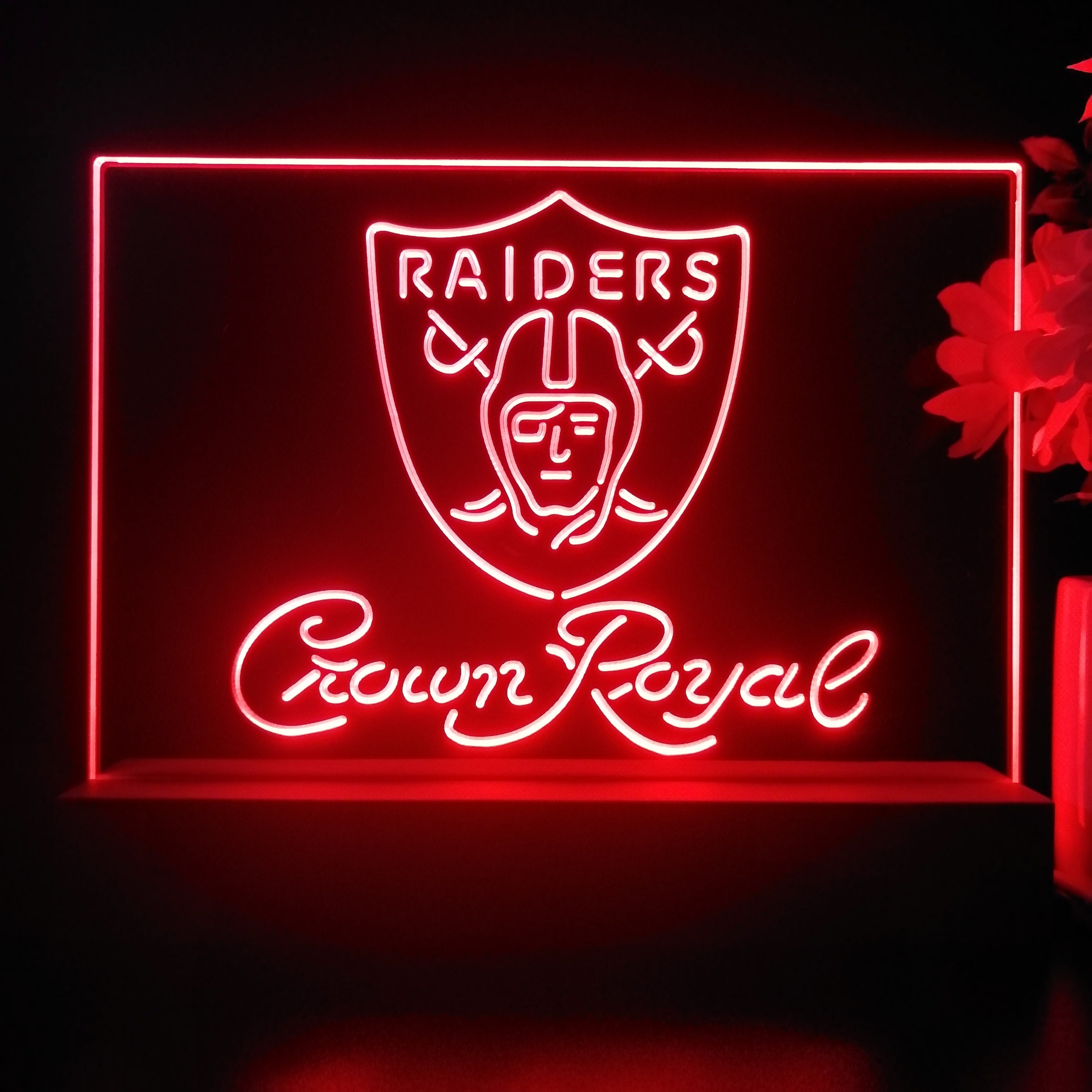 Crown Royal Bar Las Vegas Raiders Night Light Pub Bar Lamp