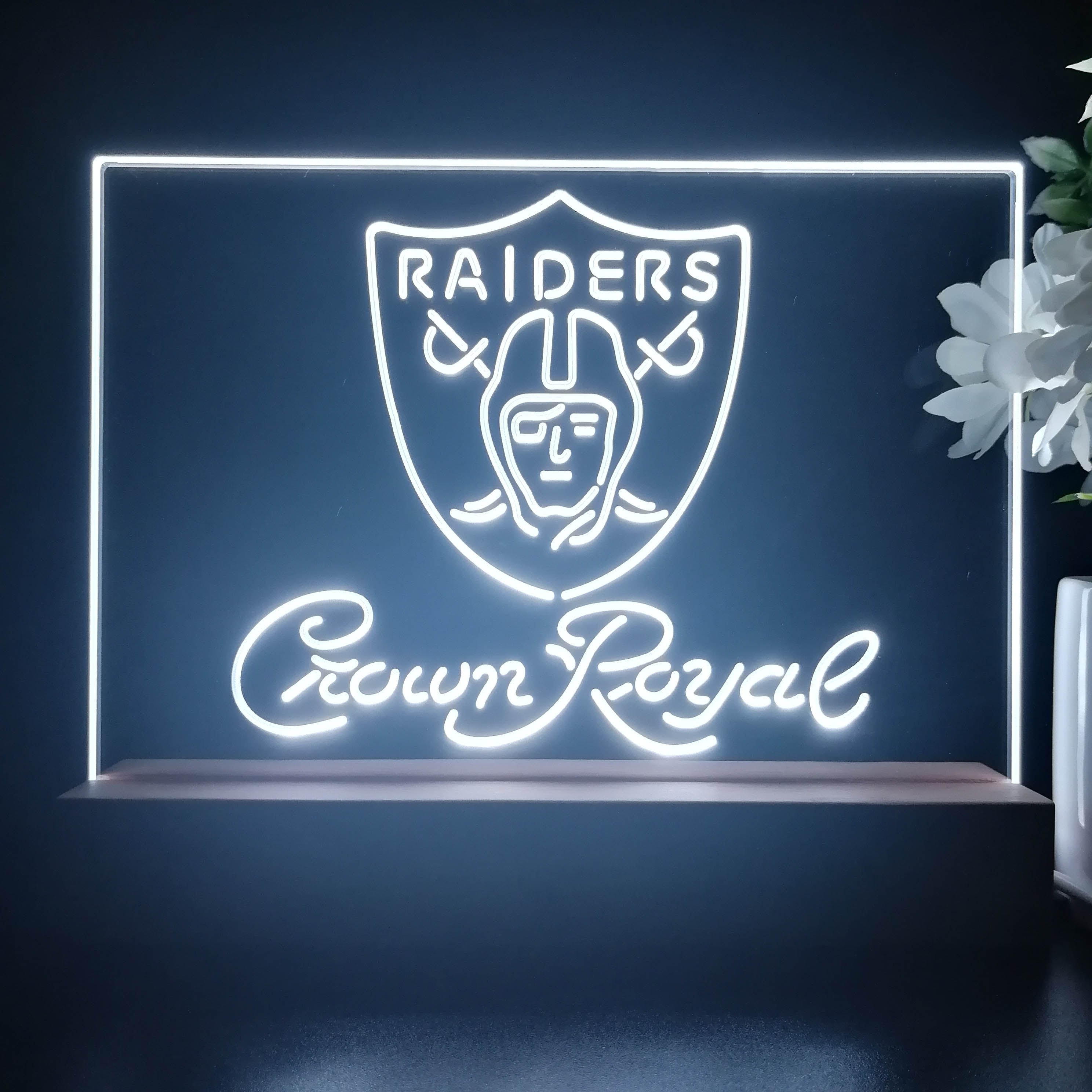 Crown Royal Bar Las Vegas Raiders Night Light Pub Bar Lamp