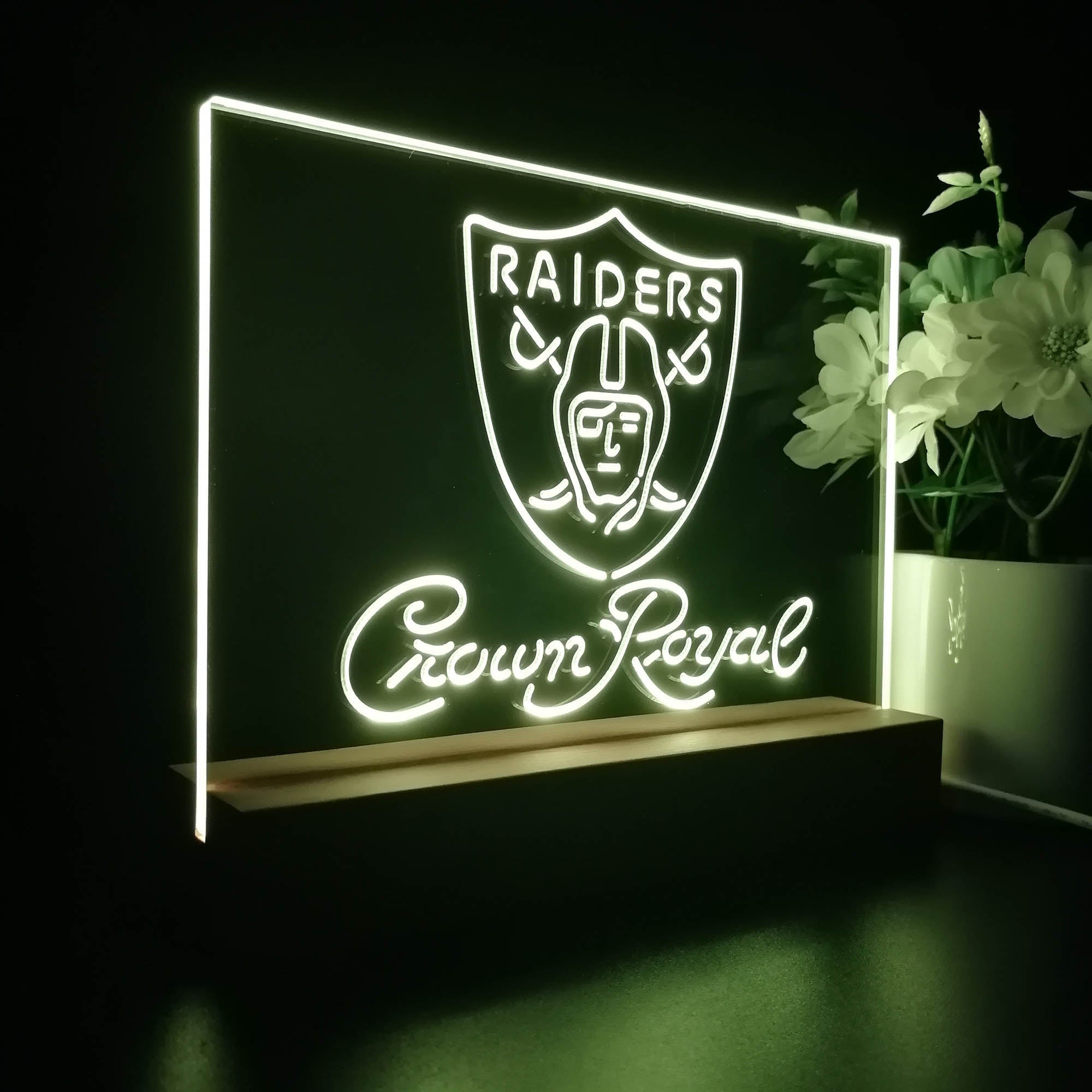 Crown Royal Bar Las Vegas Raiders Night Light Pub Bar Lamp