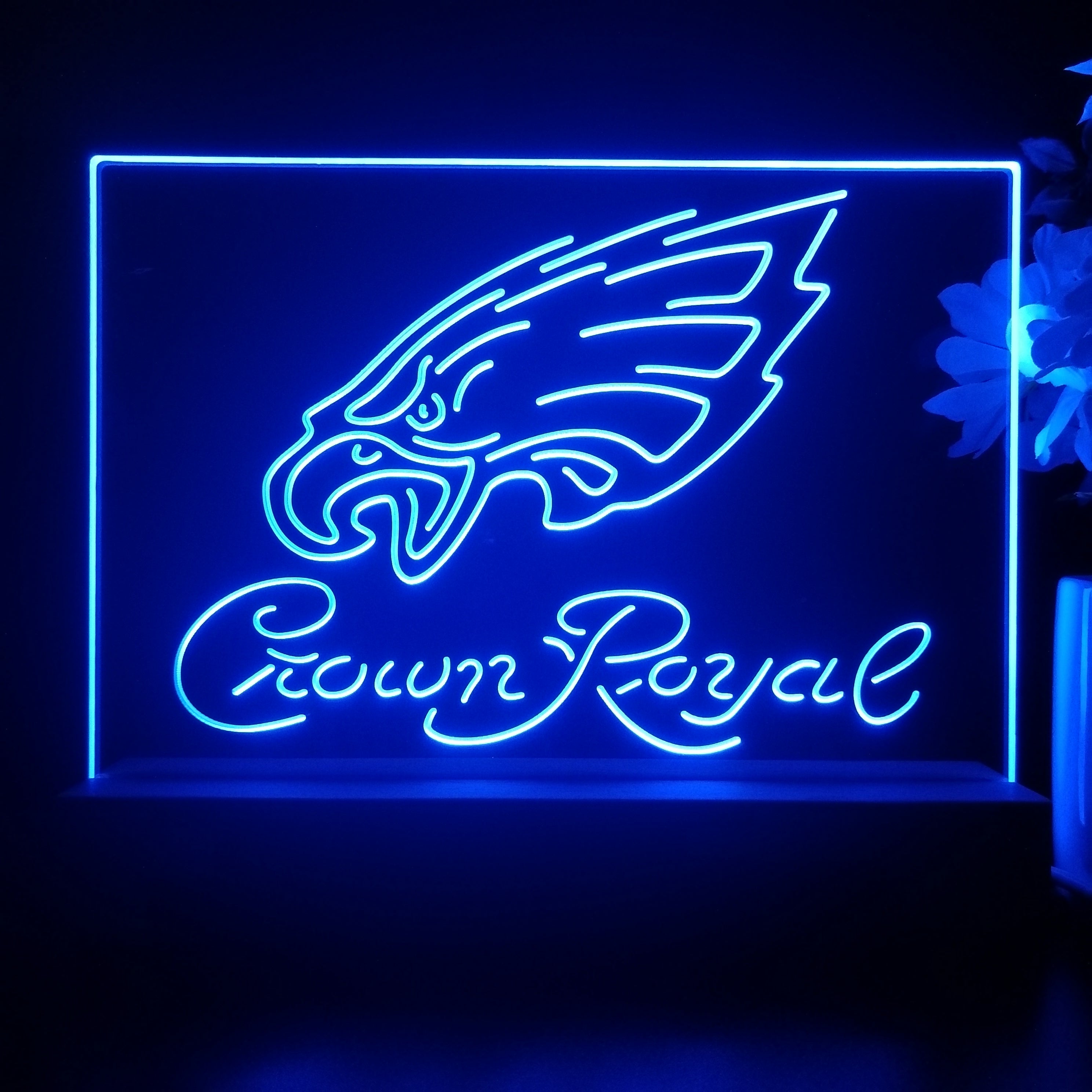 Crown Royal Bar Philadelphia Eagles Est. 1933 Night Light Pub Bar Lamp