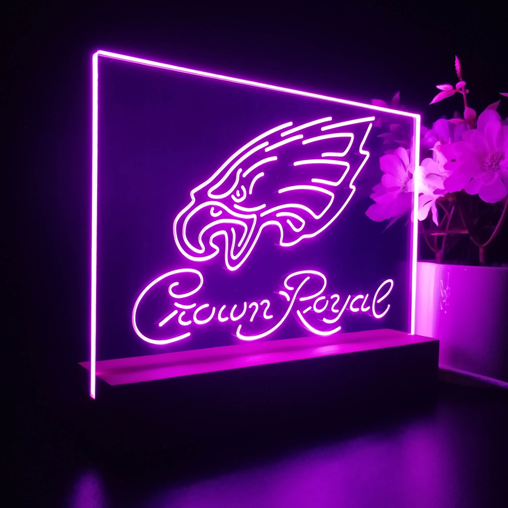 Crown Royal Bar Philadelphia Eagles Est. 1933 Night Light Pub Bar Lamp