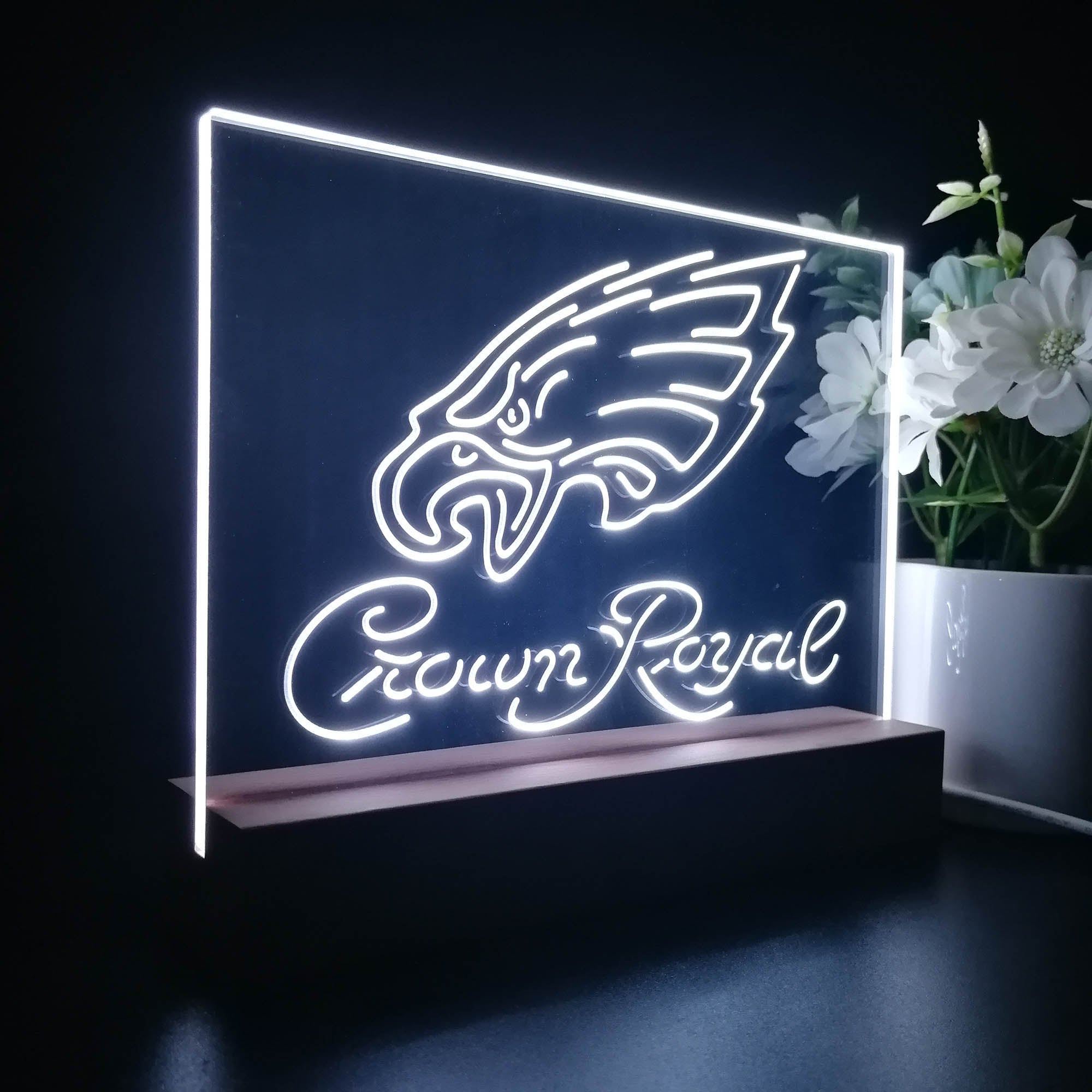 Crown Royal Bar Philadelphia Eagles Est. 1933 Night Light Pub Bar Lamp