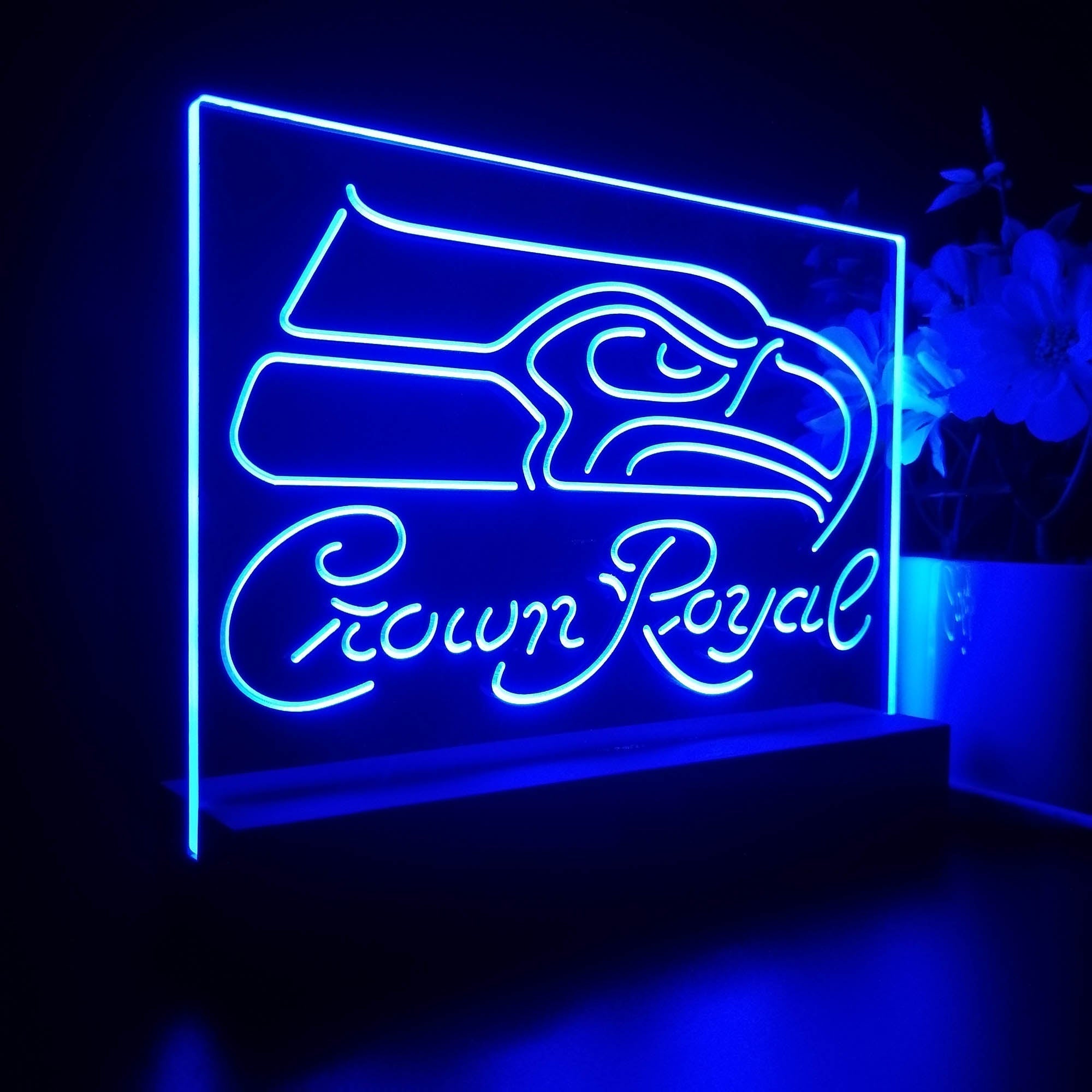 Seattle Seahawks Souvenir Crown Royal Night Light Pub Bar Lamp