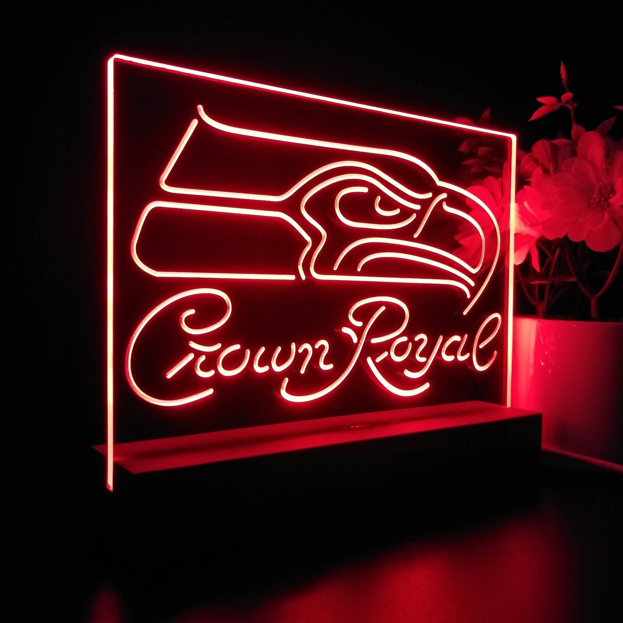 Seattle Seahawks Souvenir Crown Royal Night Light Pub Bar Lamp