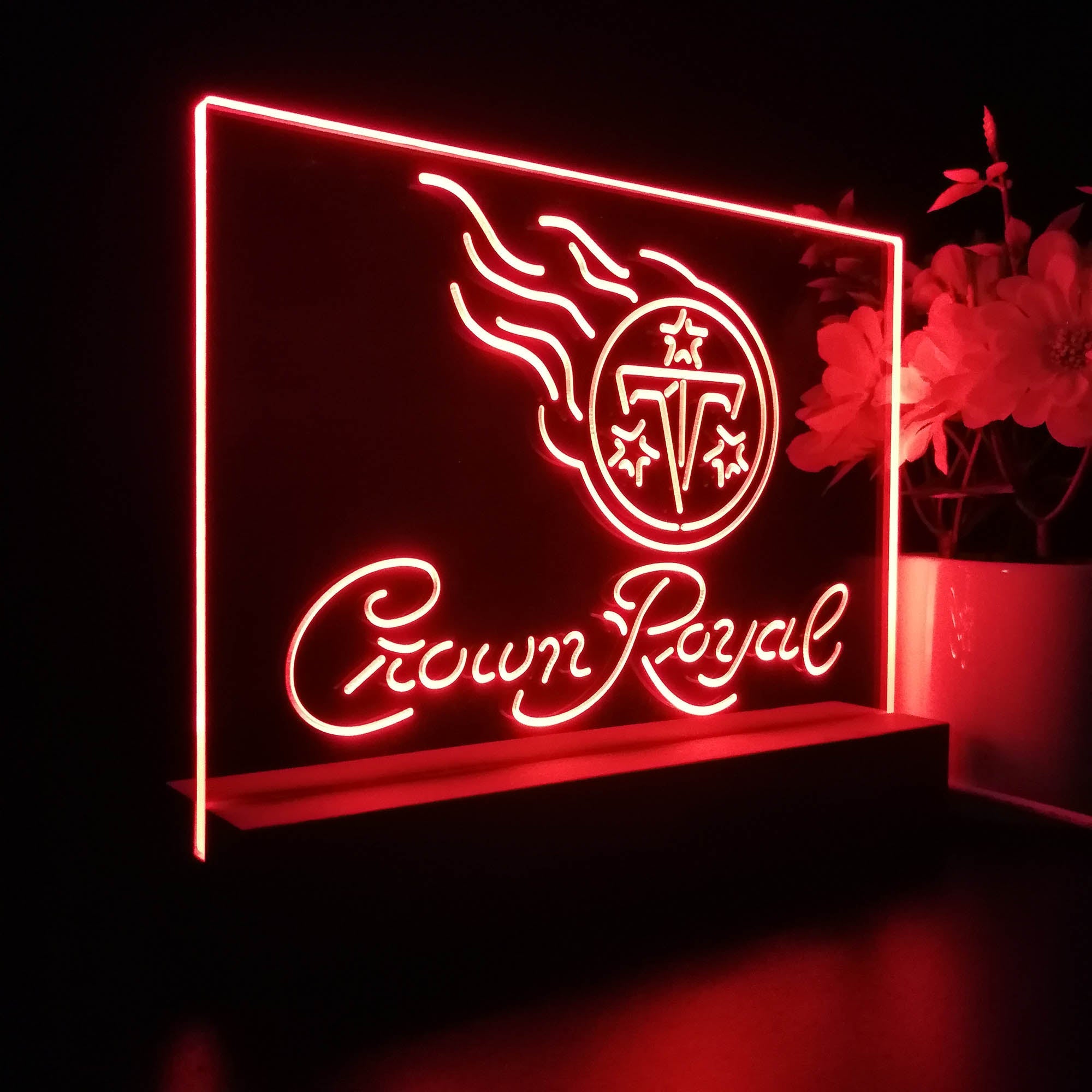 Crown Royal Bar Tennessee Titans Est. 1960 Night Light Pub Bar Lamp