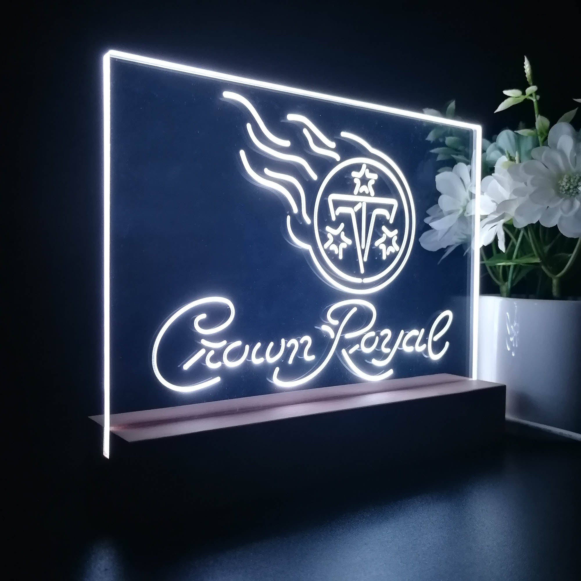 Crown Royal Bar Tennessee Titans Est. 1960 Night Light Pub Bar Lamp