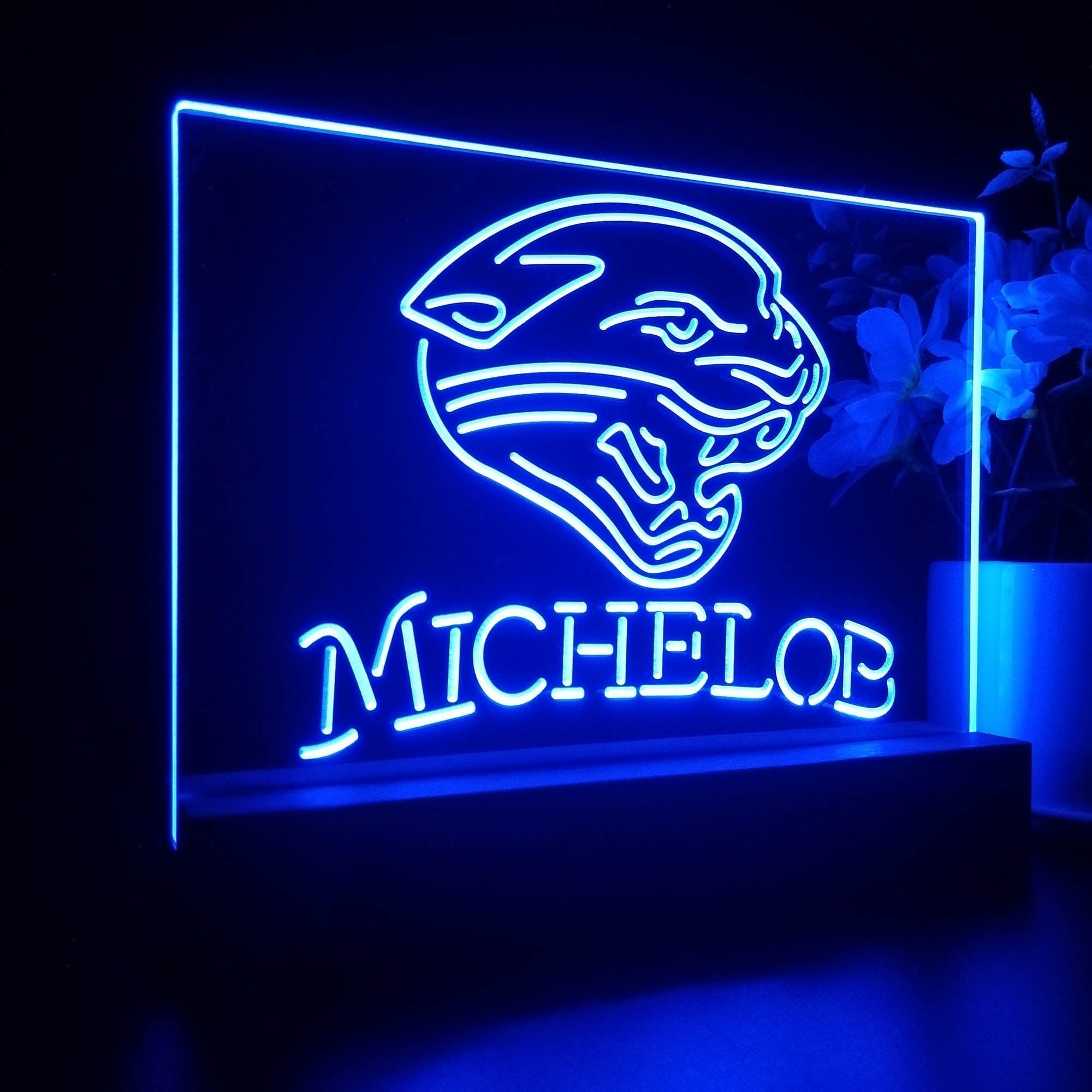 Michelob Bar Jacksonville Jaguars 3D Illusion Night Light Table Lamp