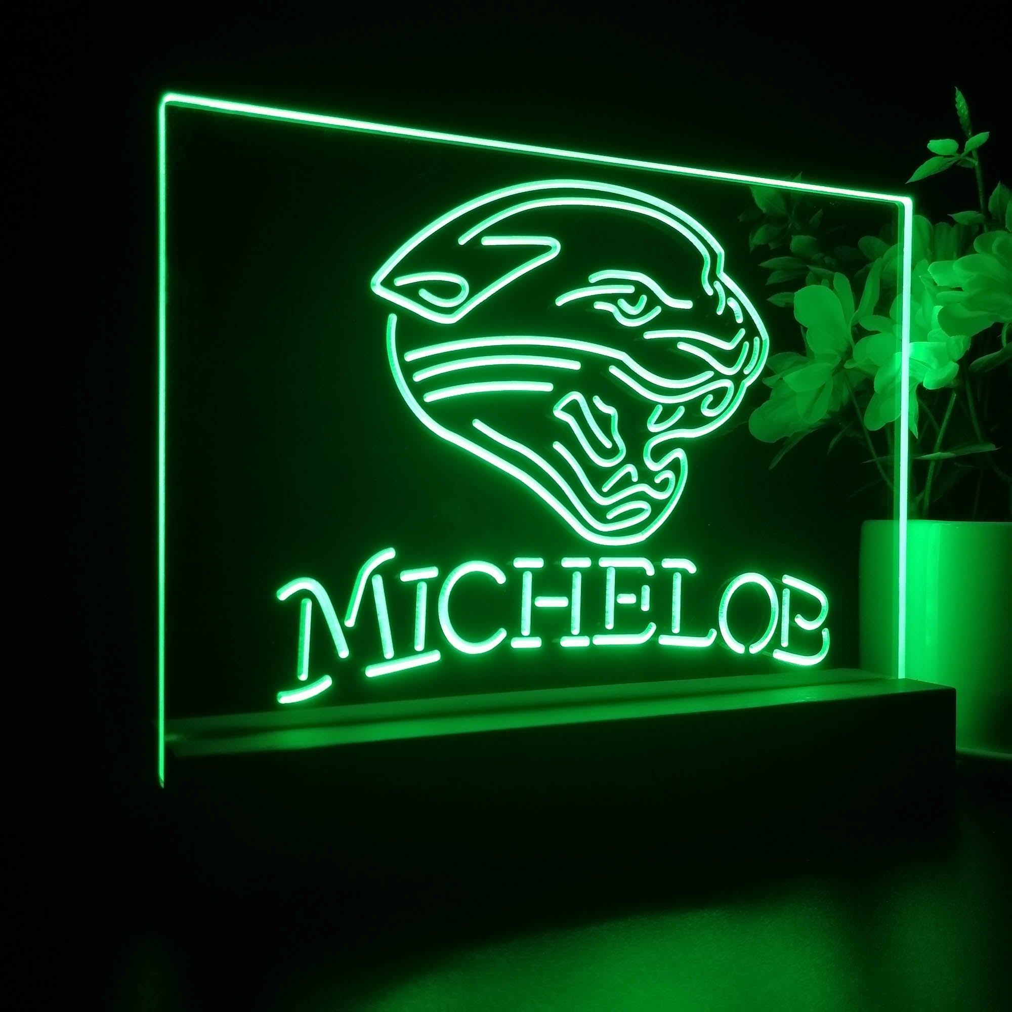 Michelob Bar Jacksonville Jaguars 3D Illusion Night Light Table Lamp