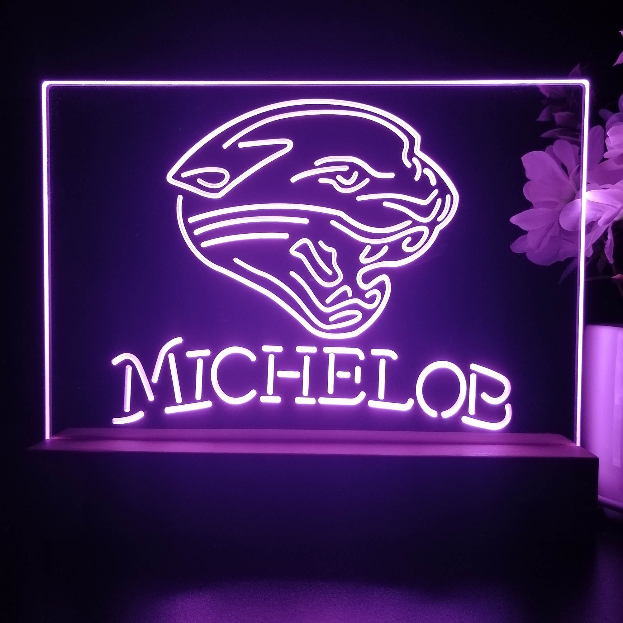 Michelob Bar Jacksonville Jaguars 3D Illusion Night Light Table Lamp