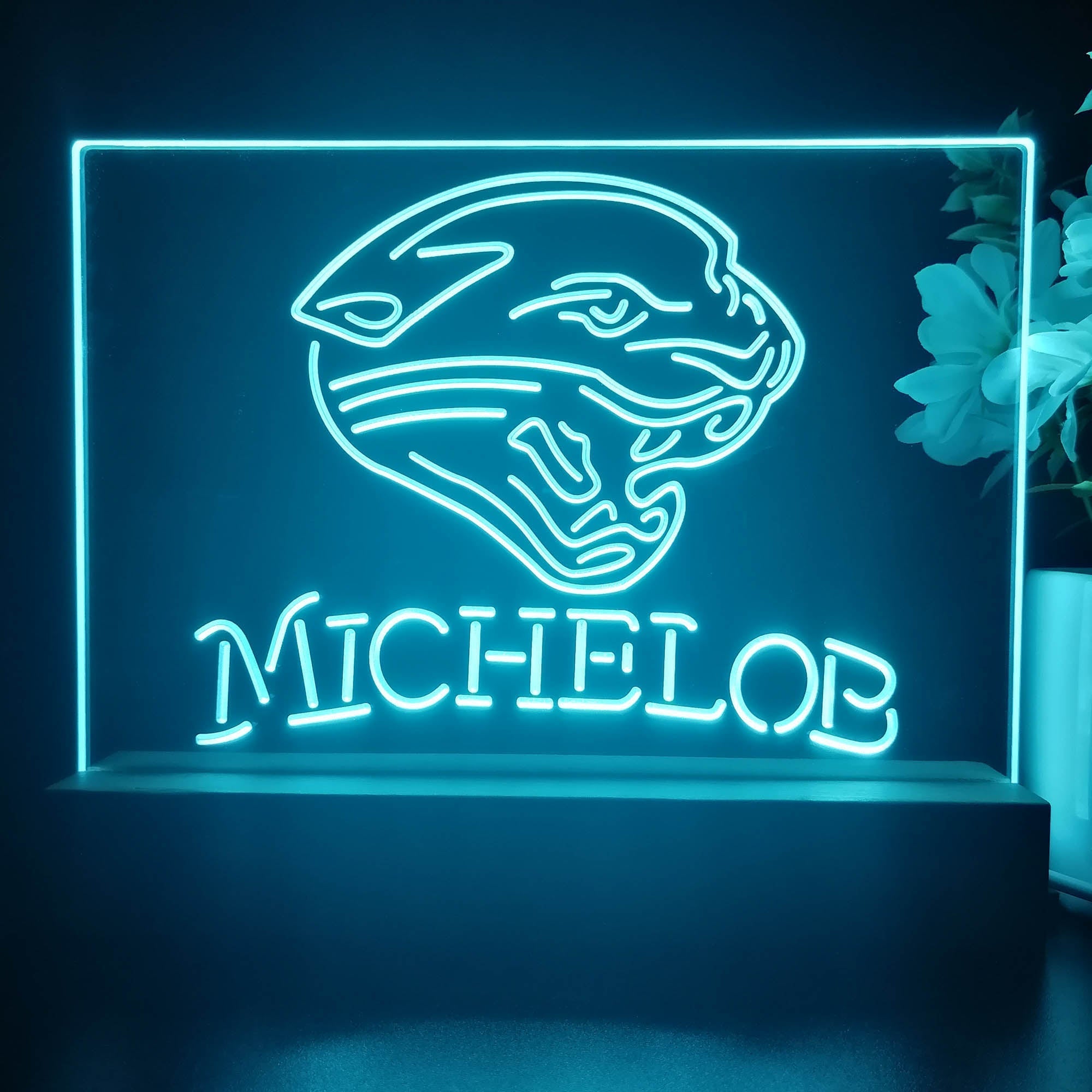 Michelob Bar Jacksonville Jaguars 3D Illusion Night Light Table Lamp